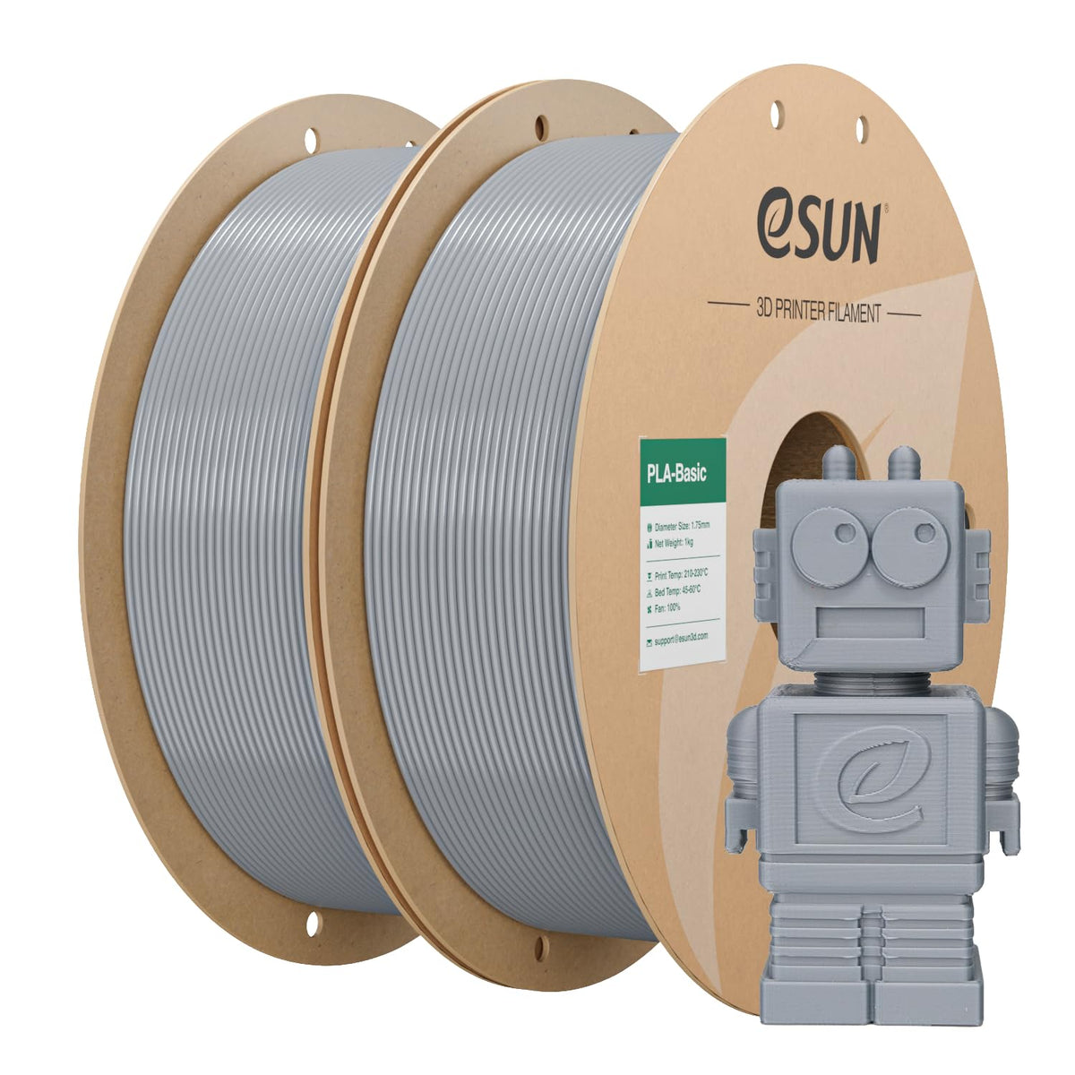 eSUN PLA Filament 1.75mm, PLA Basic Dimensional Accuracy +/- 0.05mm, 1KG Spool (2.2 LBS) Speedy Filament for 3D Printers,Black