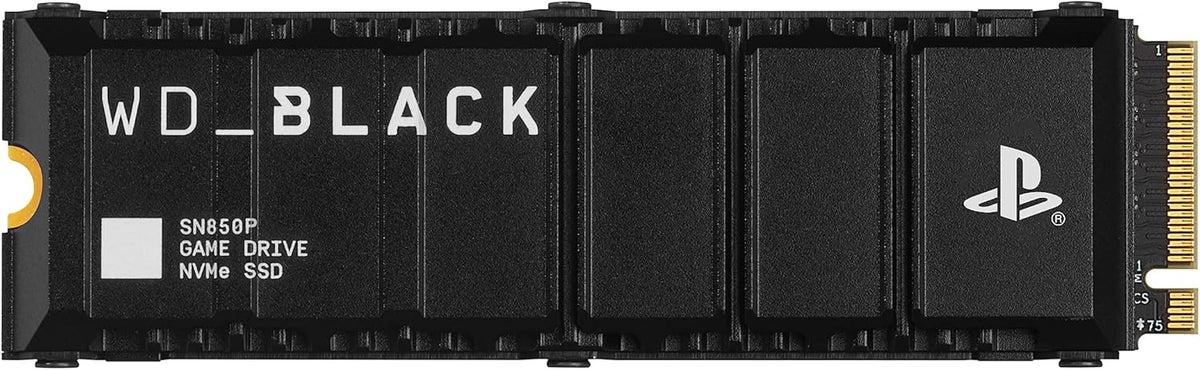 WD BLACK SN850P 2TB PS5 SSD (Officially Licensed for PlayStation 5, Read Speeds Up to 7300 MB/s, M.2 2280 PCIe NVMe, Exclusive Heatsink Design, Internal Gaming SSD)