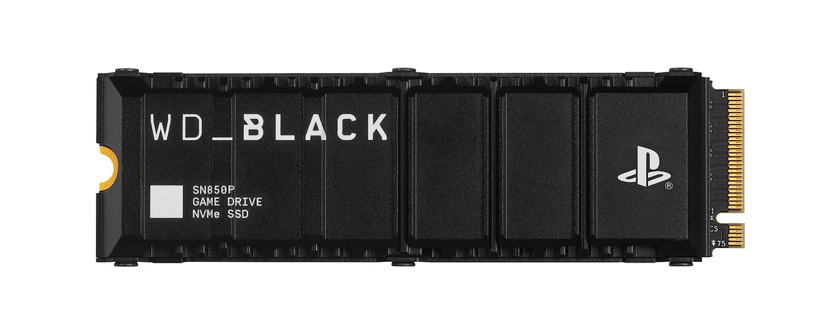 WD BLACK SN850P 2TB PS5 SSD (Officially Licensed for PlayStation 5, Read Speeds Up to 7300 MB/s, M.2 2280 PCIe NVMe, Exclusive Heatsink Design, Internal Gaming SSD)