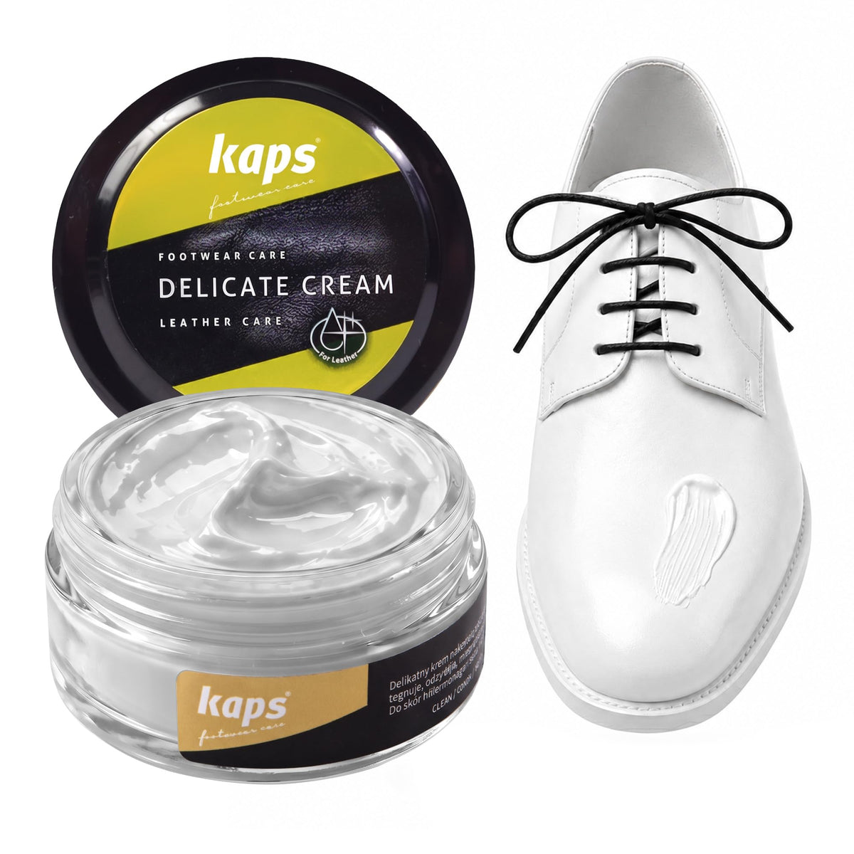 Leather Shoe Cream Polish & Conditioner, Kaps 50ml