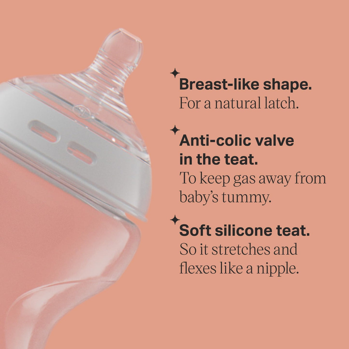 Tommee Tippee Natural Start Baby Bottles for 0m+, Pack of 6 260ml Baby Bottles, with Slow Flow Breast-Like Teat for a Natural Latch, Self-Sterilising and BPA Free, Baby Feeding Essentials