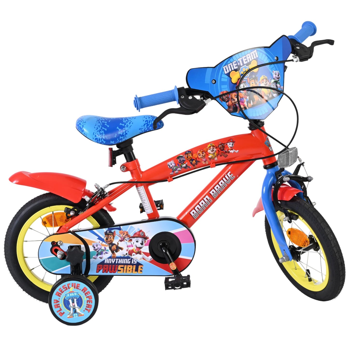 Volare Official Marvel Spider-Man Kids Bike 12" with Stabilisers — Ages 3-4