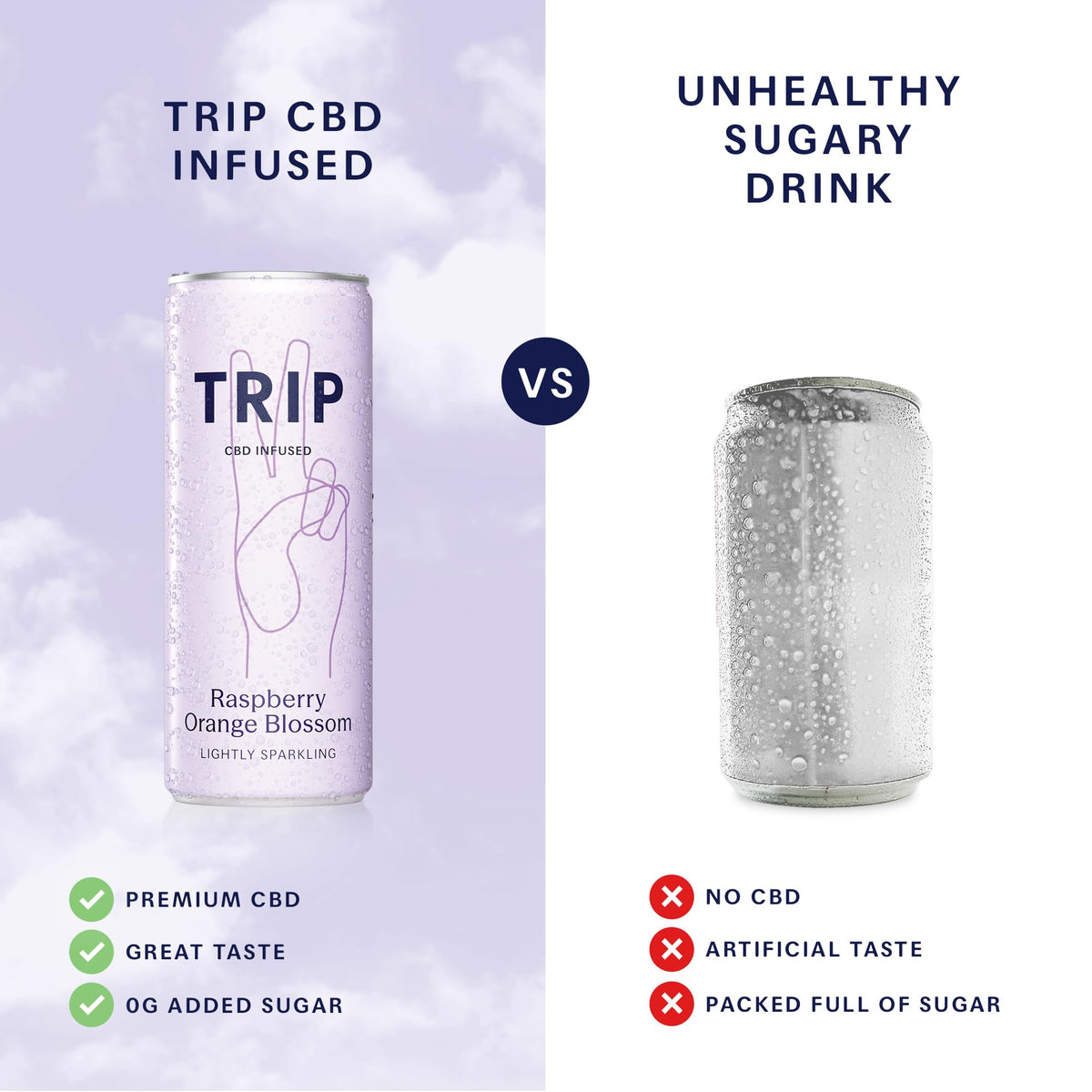 TRIP Sparkling Drink, Low Calorie, Vegan, Peach Ginger, 12 pack