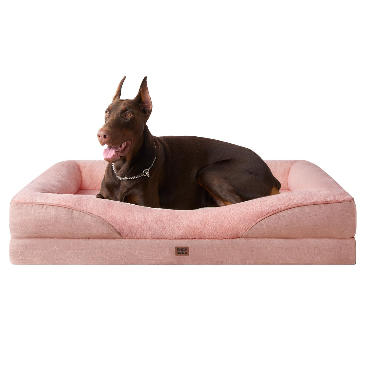 EHEYCIGA Memory Foam Orthopedic Dog Beds Large, 91x68x17cm, Dark Grey
