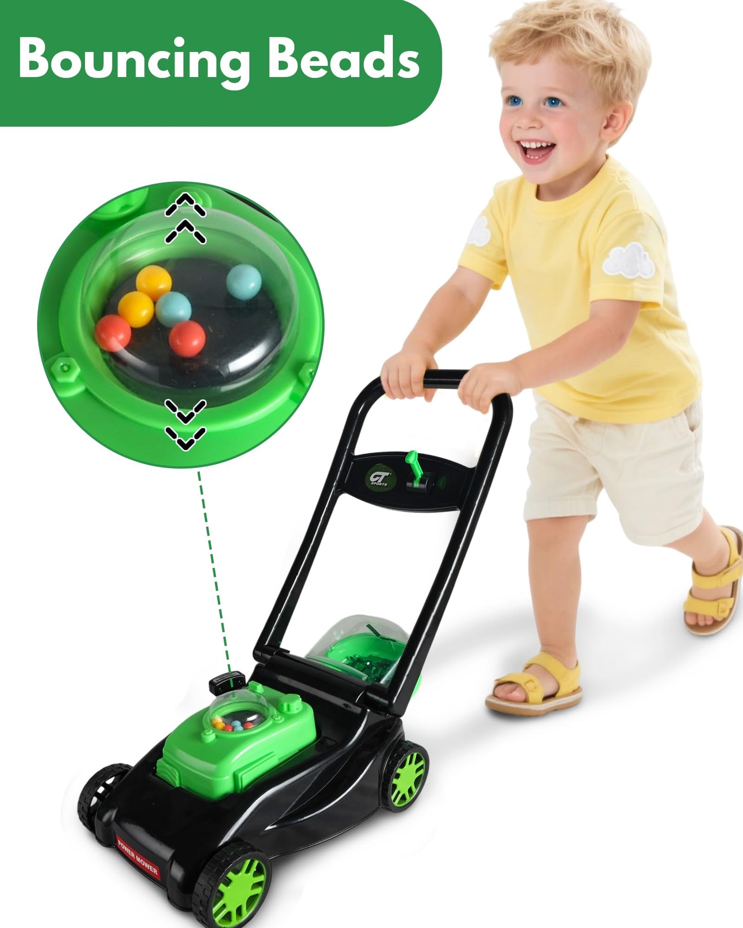 Kids Lawn Mower with Realistic Grass-Cutting Action and Sounds – No Batteries Required | Fun Outdoor Push Toy, Birthday Gift & Holiday Present for 3, 4, 5, 6, 7, 8 Year Old Boys and Girls