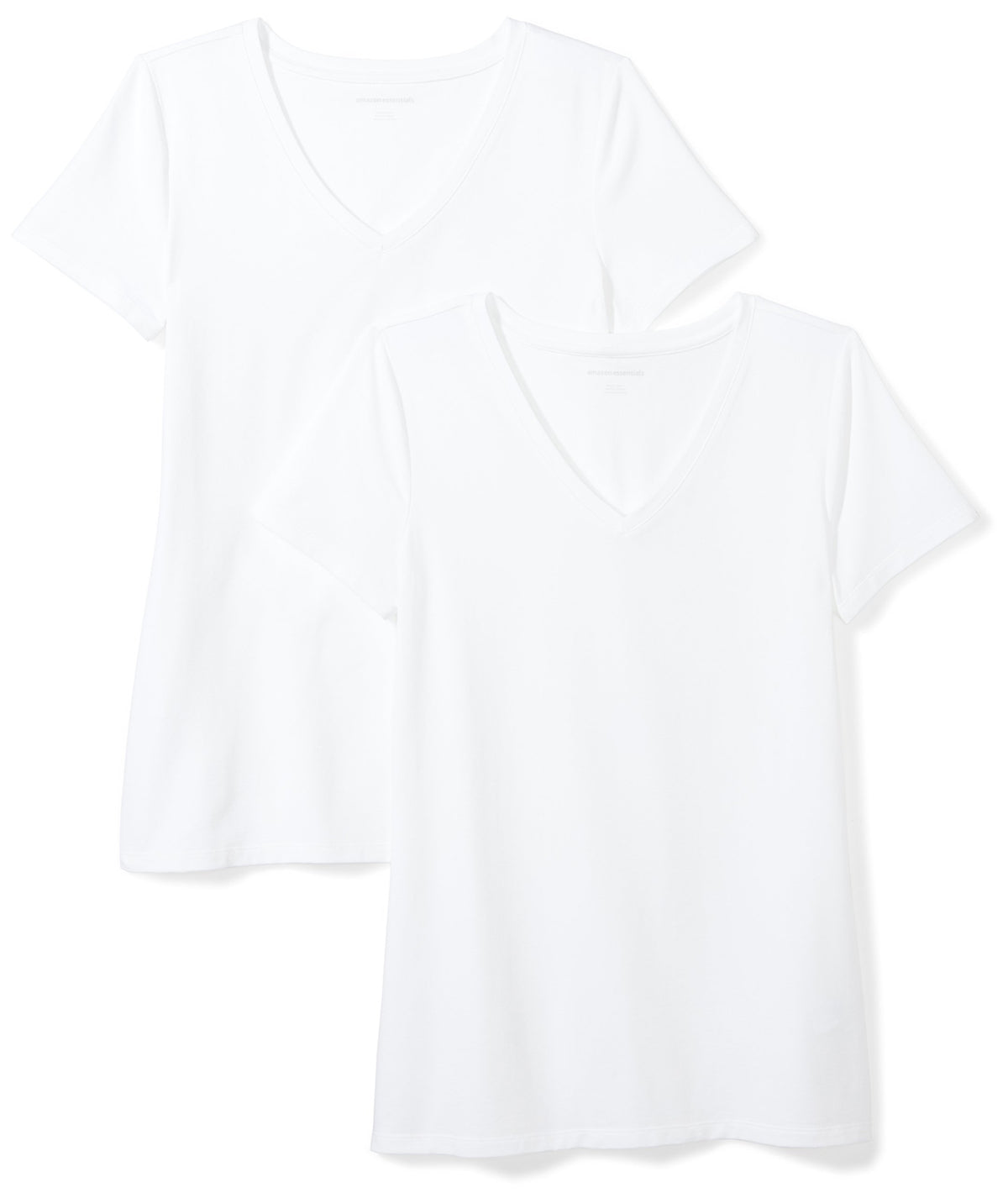Amazon Essentials Women's Regular-Fit Short-Sleeve V-Neck T-Shirt, Multipacks