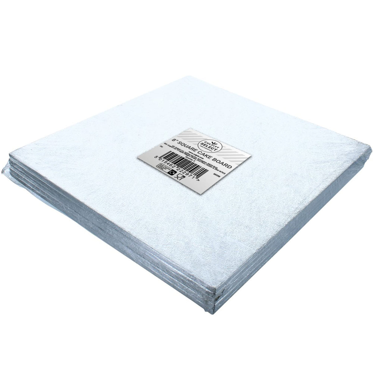 Culpitt Select 10" Cake Boards, Square, 12mm Thick Lightweight Presentation Plate For Celebration Desserts, Birthday Treats, Cupcakes, and More! Strong, 10 Inch, Pack Of 5