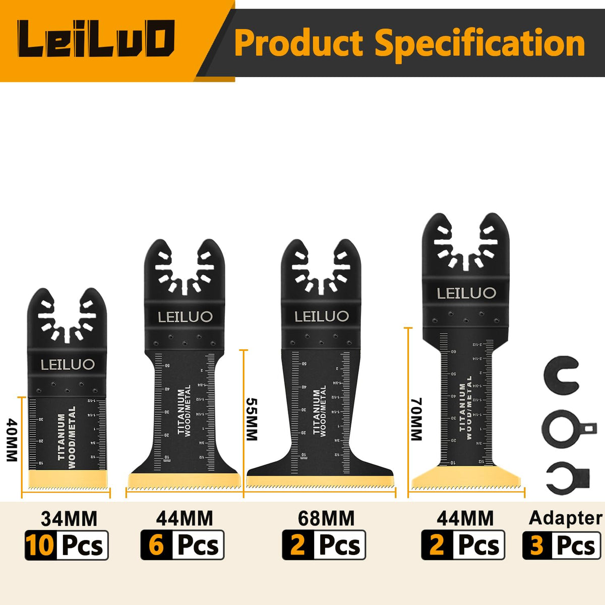 LEILUO 6Pcs Multitool Hook Blade, Multi Tool Hook Knife Blade Set