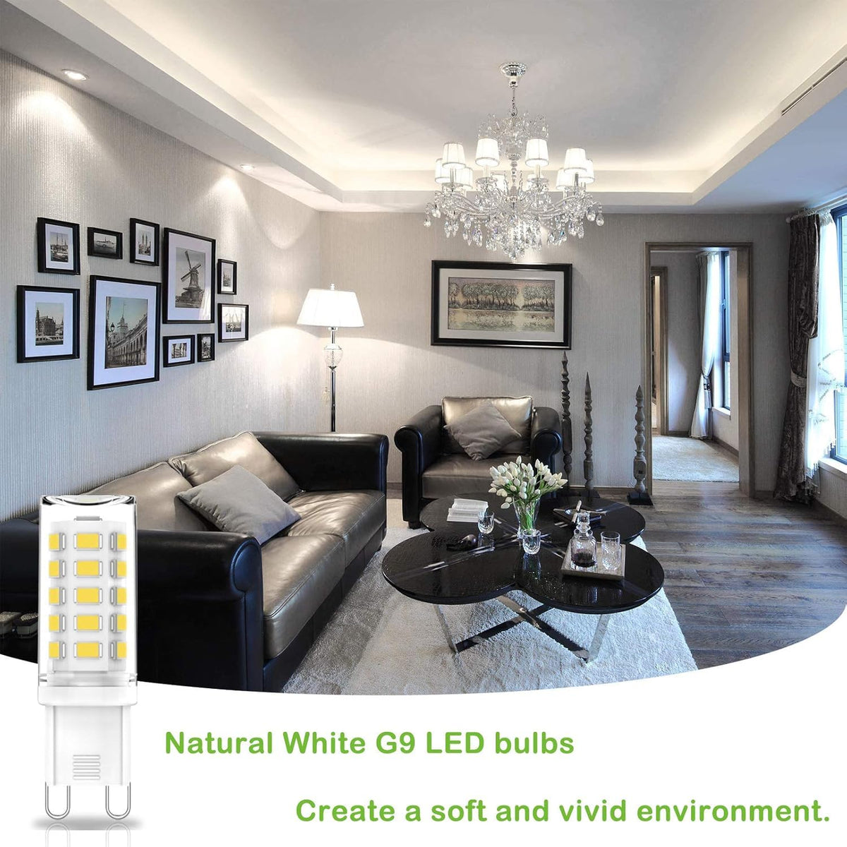G9 LED Bulbs Warm White 2700K, 3W 350LM, Non-dimmable, 10 Pack