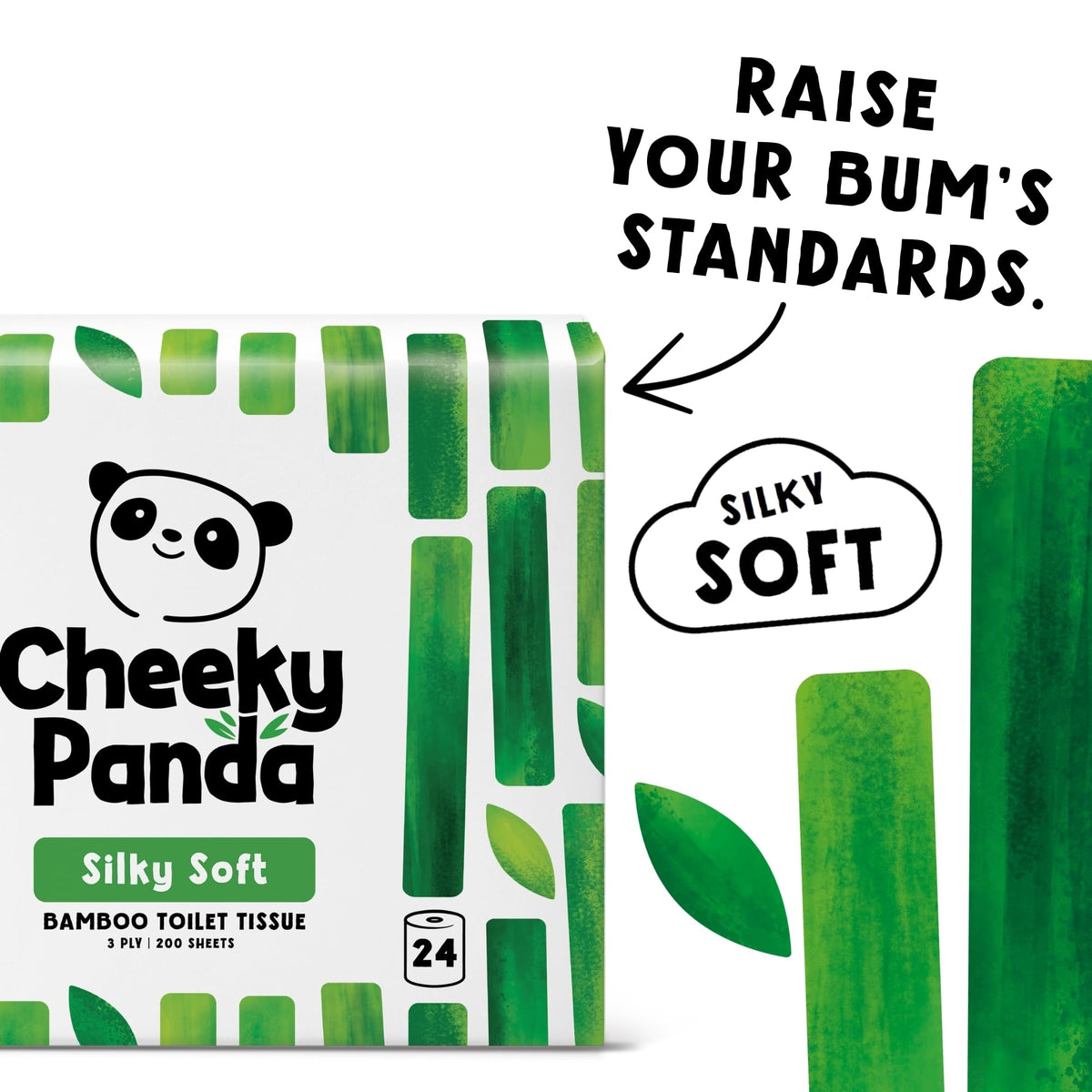 The Cheeky Panda Bamboo Toilet Paper – 9 Rolls of Toilet Paper | Plastic Free Packaging and Sustainable Toilet Tissue | 100% Compostable