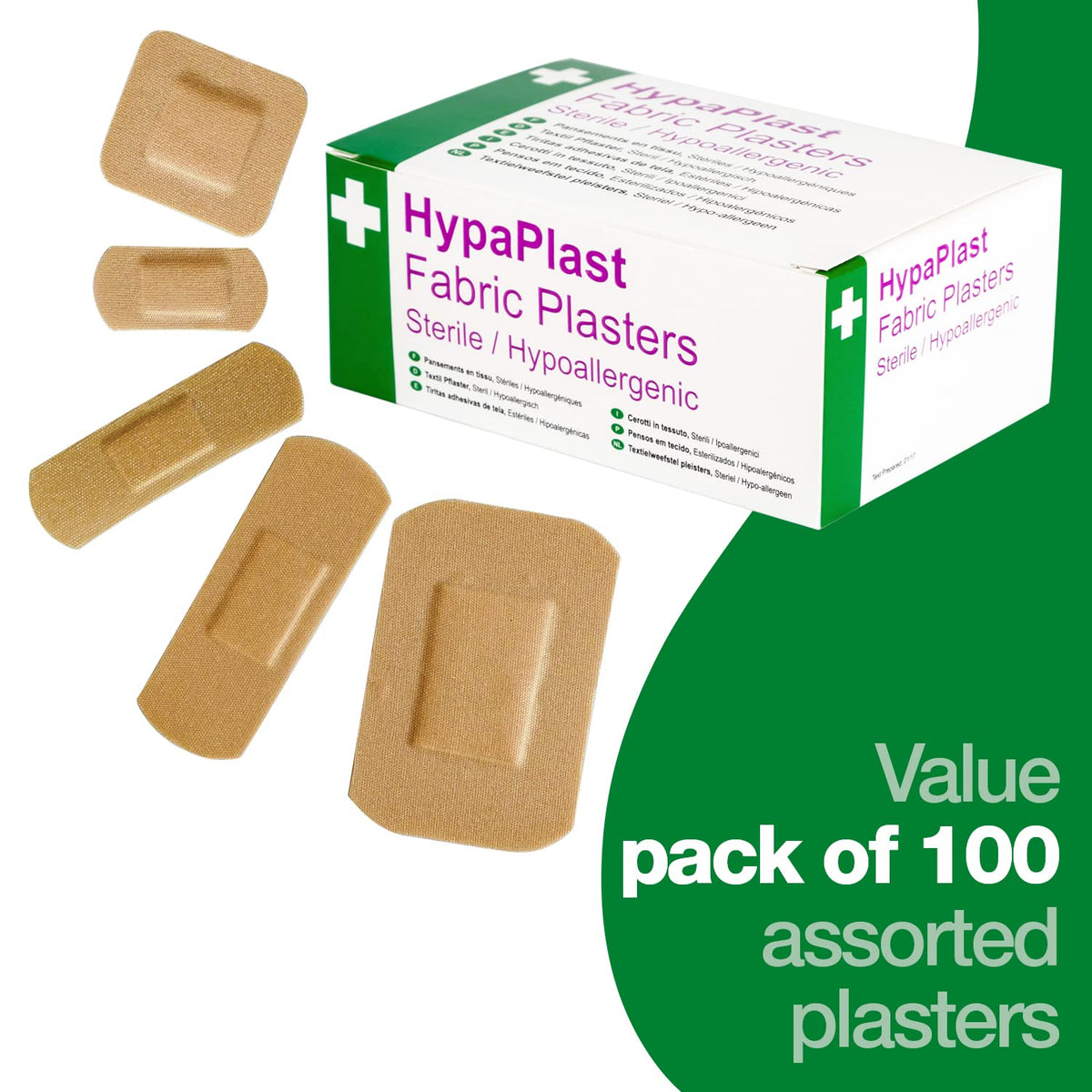 Safety First Aid Group HypaPlast Pink Washproof Plasters, 7.2 x 2.5 cm (Pack of 100)