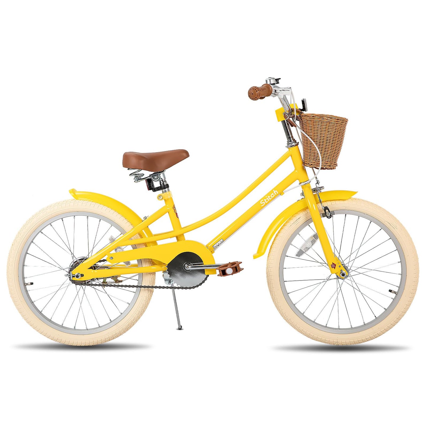 STITCH 12/14/16/20 inch Kids Bike for 3-11 years Girls, 12/14/16 Girls Bike with Training Wheels & Basket, 20 inch with kickstand
