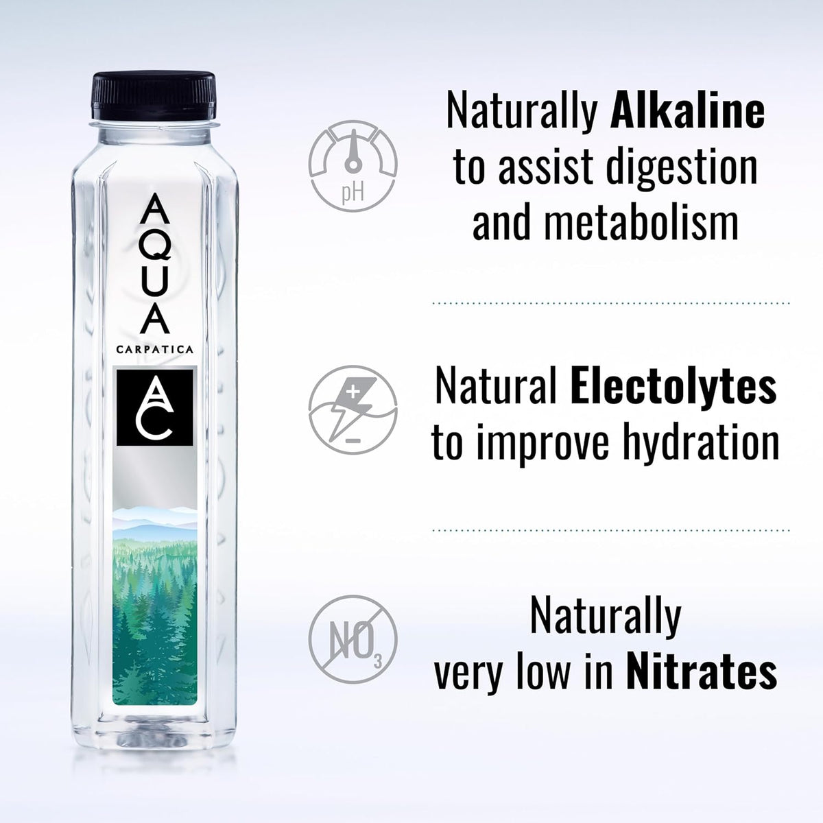 AQUA Carpatica Still Mineral Water, Naturally Alkaline, PET, 6 x 500ml