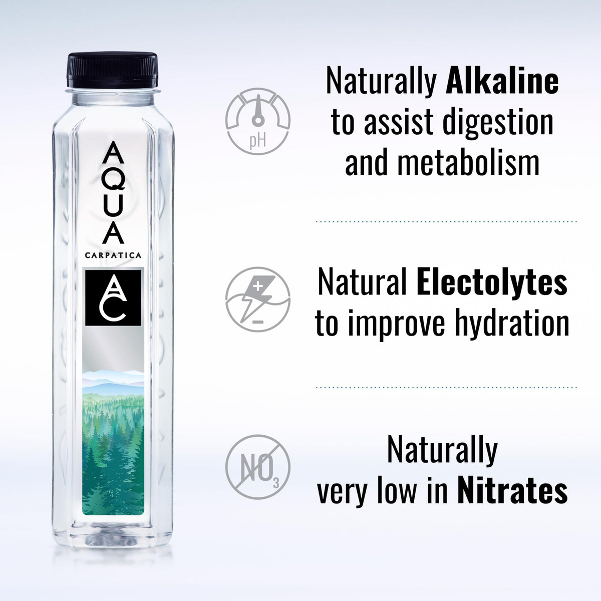 AQUA Carpatica Still Mineral Water, Naturally Alkaline, PET, 6 x 500ml