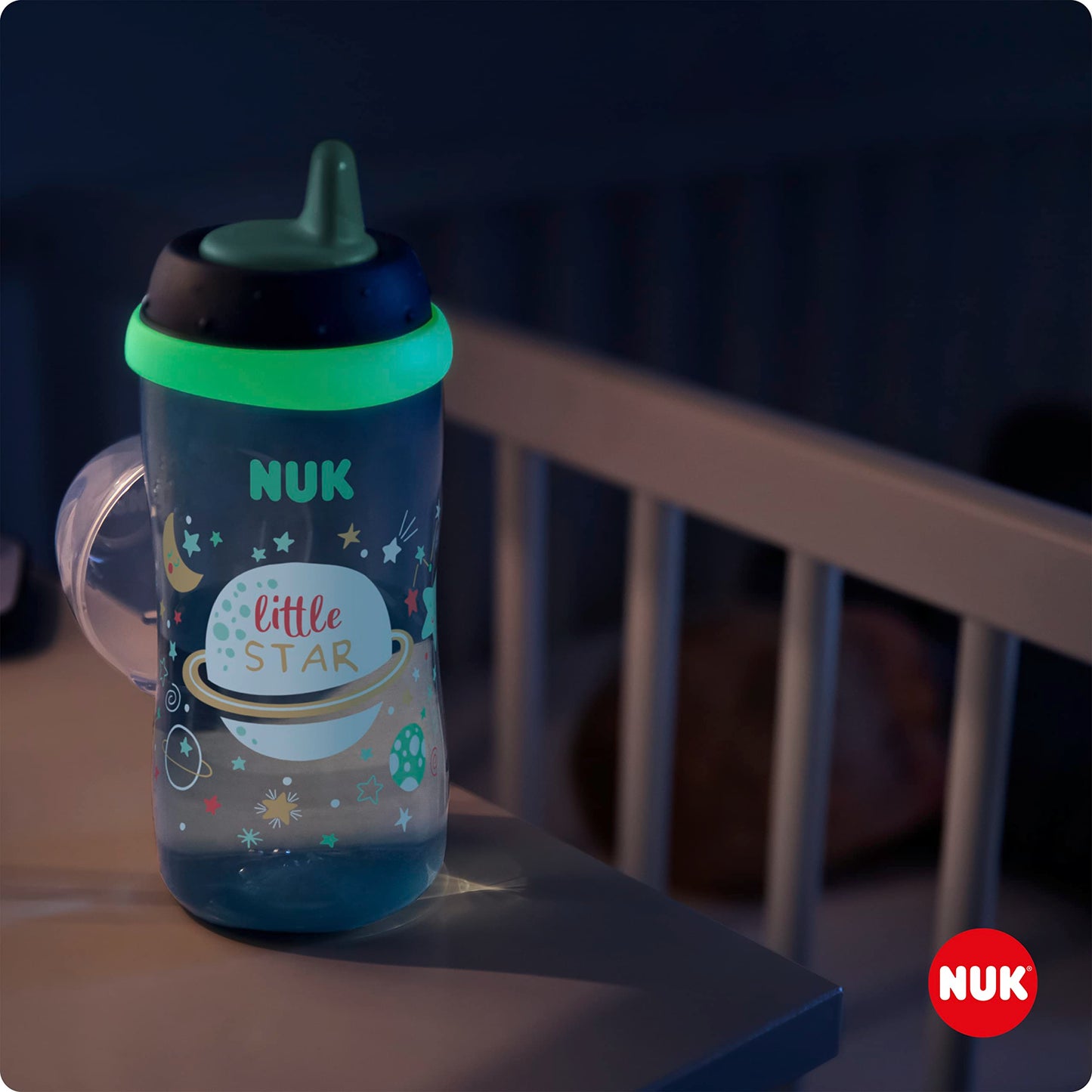 NUK Kiddy Cup Toddler Cup | 12+ Months | 300 ml | Leak-Proof Toughened Spout | Clip & Protective Cap | BPA-Free | Yellow