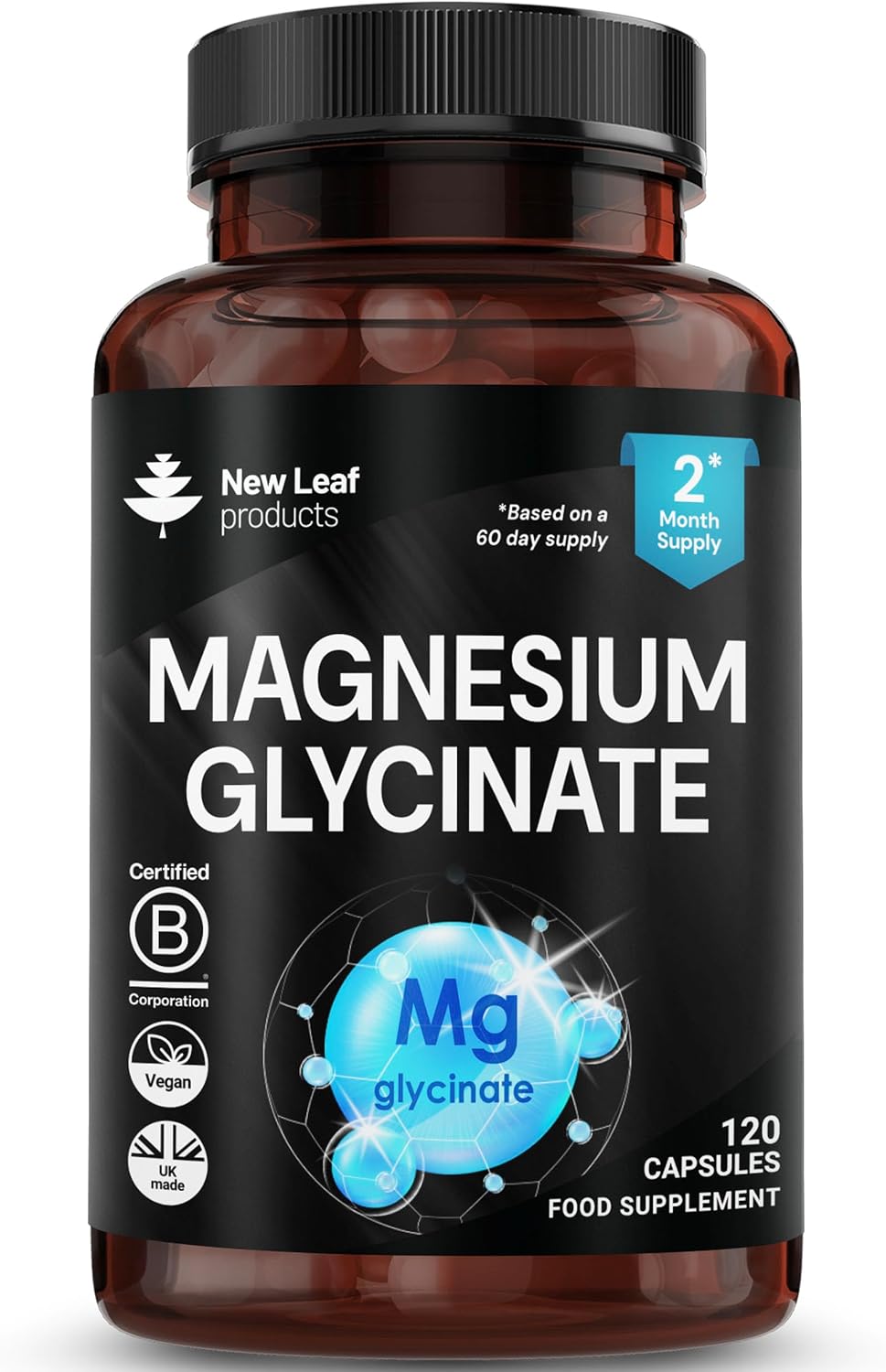 Magnesium Glycinate Capsule - 208mg Elemental of 1040mg, 120 Capsules