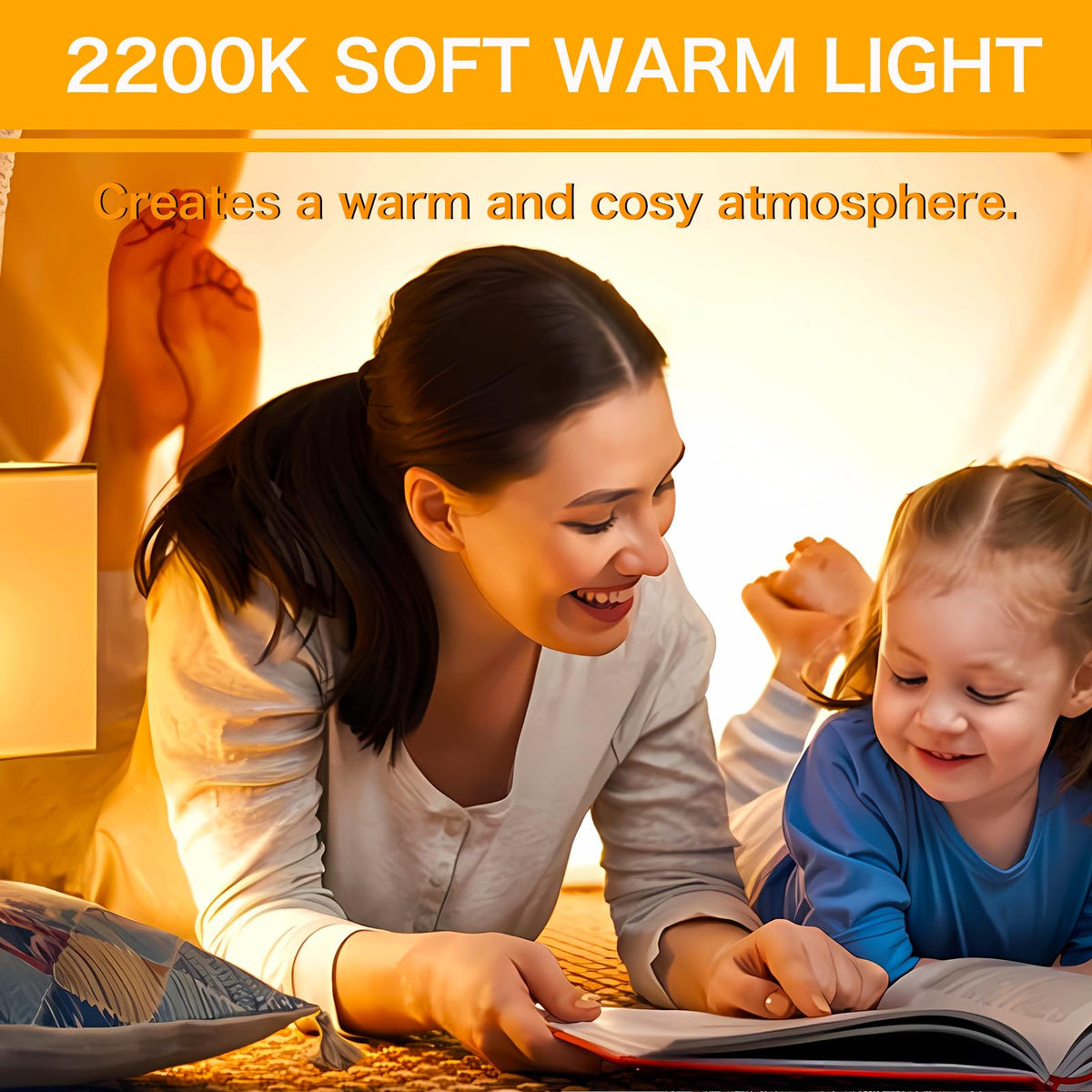 Caldarax 0.5W E14 LED Vintage Night Light Bulb, Mini C7 LED Filament Candle Bulbs Amber Warm White 2200K E14 Orange SES Small Edison Screw Salt Lamp Bulbs, 5W Equivalent, Non Dimmable, 2 Pack