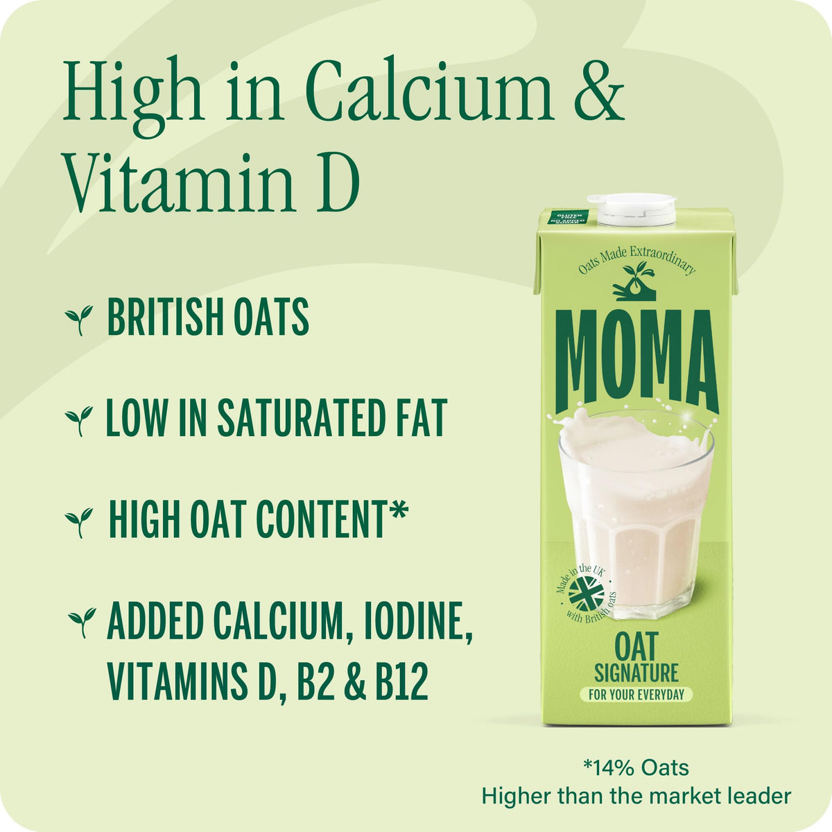 MOMA Pistachio Oat Drink • 1L • No Added Sugar • Vegan, Nut Free & GF
