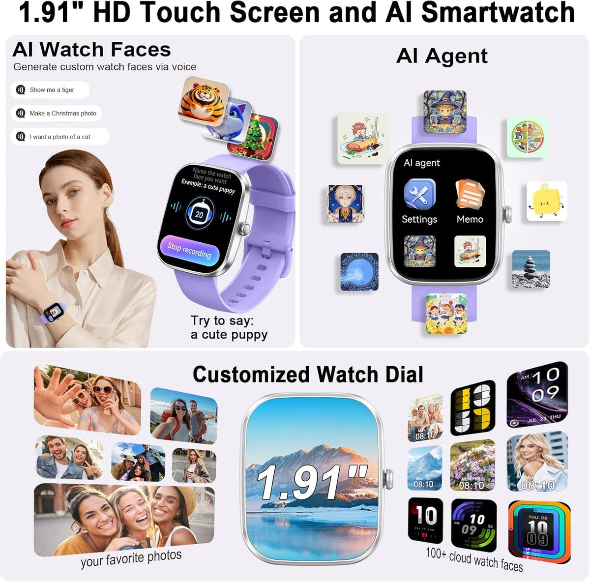 Motast Smart Watch, Fitness Tracker 1.69'' HD for Men Women, Step Counter
