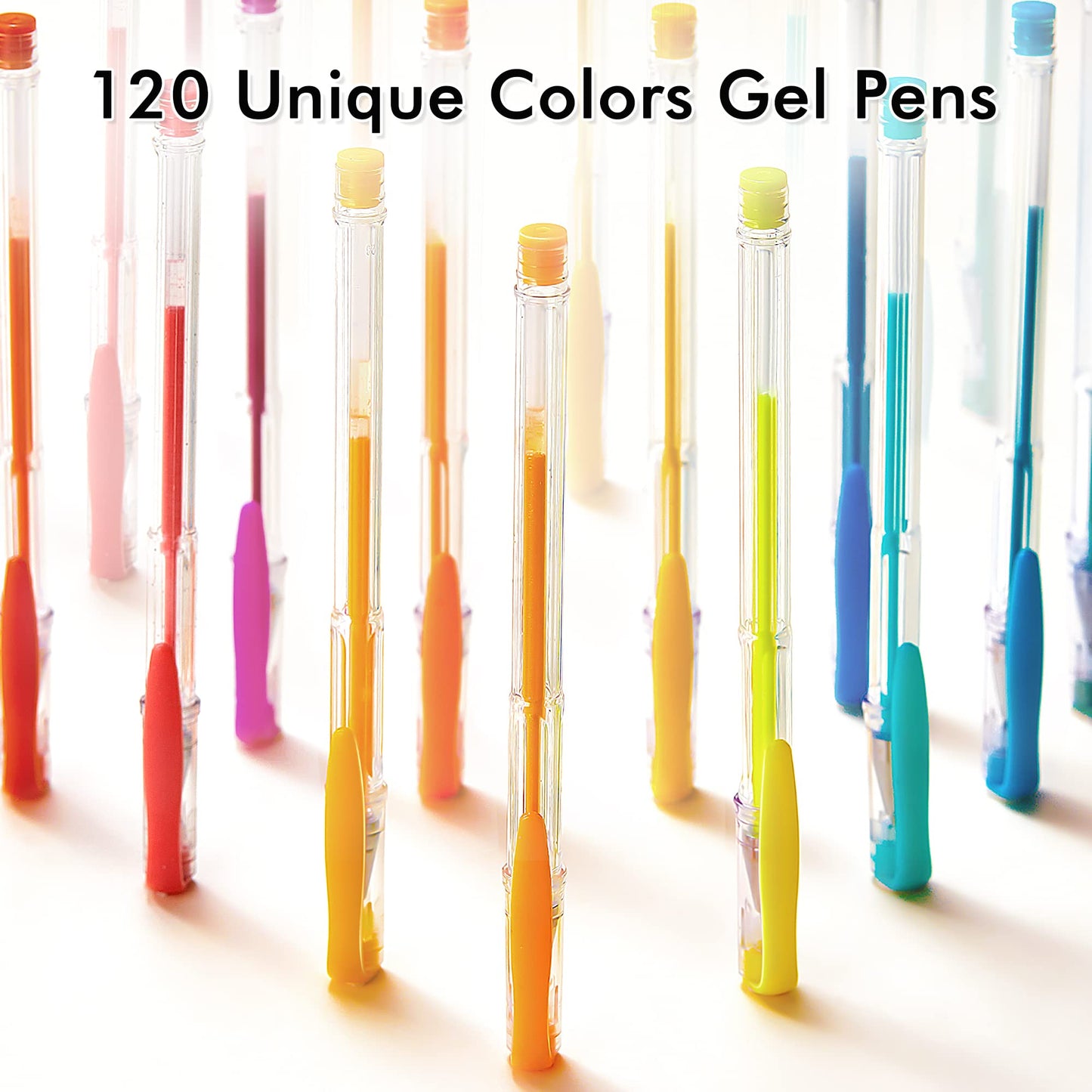 Shuttle Art Gel Pens for Colouring, 260 Pack Gel Pens Set, 130 Assorted Colours plus 130 Refills, Glitter Neon Pastel Metallic Colours, Ideal for Adult Colouring Books, Doodling, Drawing, Writing
