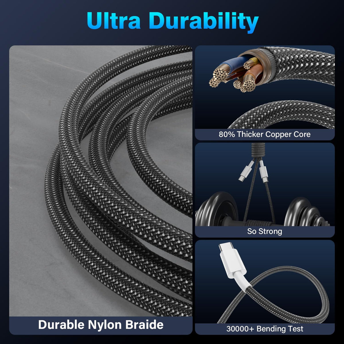 USB C to USB C Charger Cable, 2M 60W Type C Cable Lead Fast Charging, Phone Charger USB C iPhone Cable for Apple iPhone 18 17 16 Series MacBook iPad Pro/Air Samsung Galaxy S26/S25 Google Pixel 2Pack