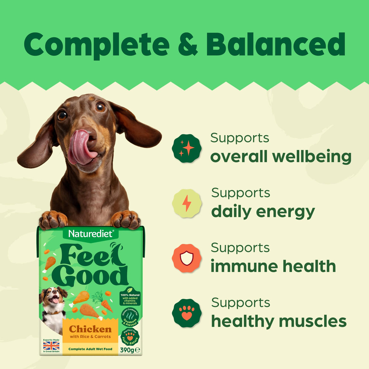 Naturediet Feel Good Wet Dog Food Selection Pack, 390g x 16 Cartons