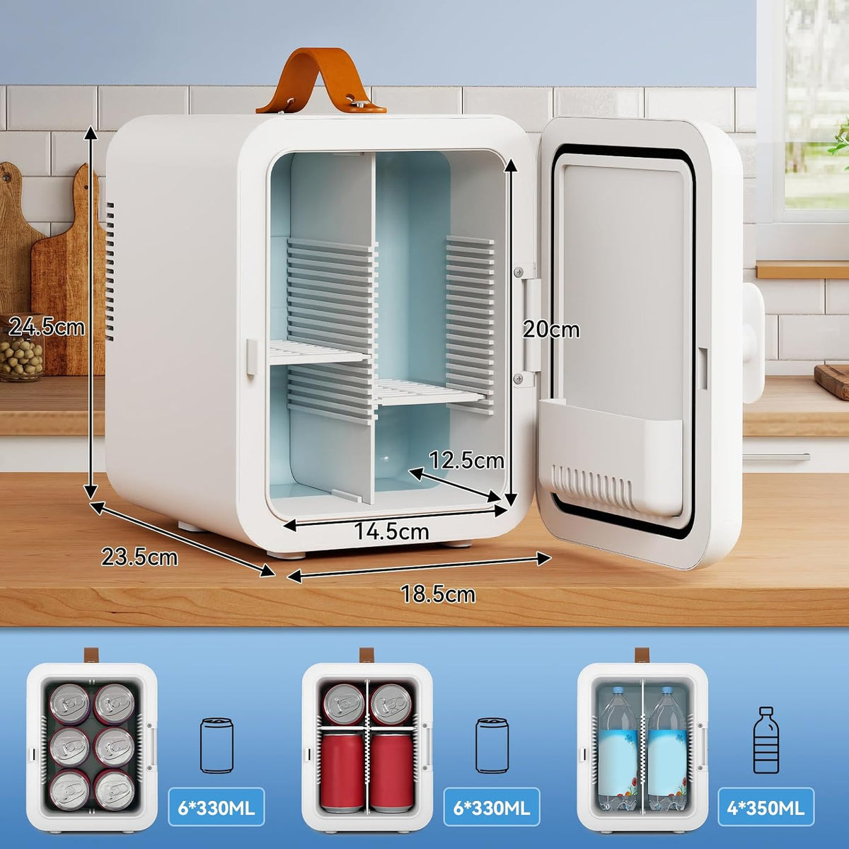 4 Liter Mini Fridge for Bedrooms, Portable Beauty Refrigerator