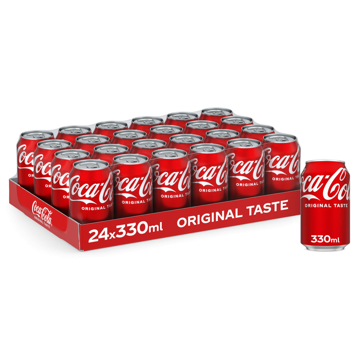 Coca-Cola Original Taste Soft Drink Cans, 24 x 330 mL