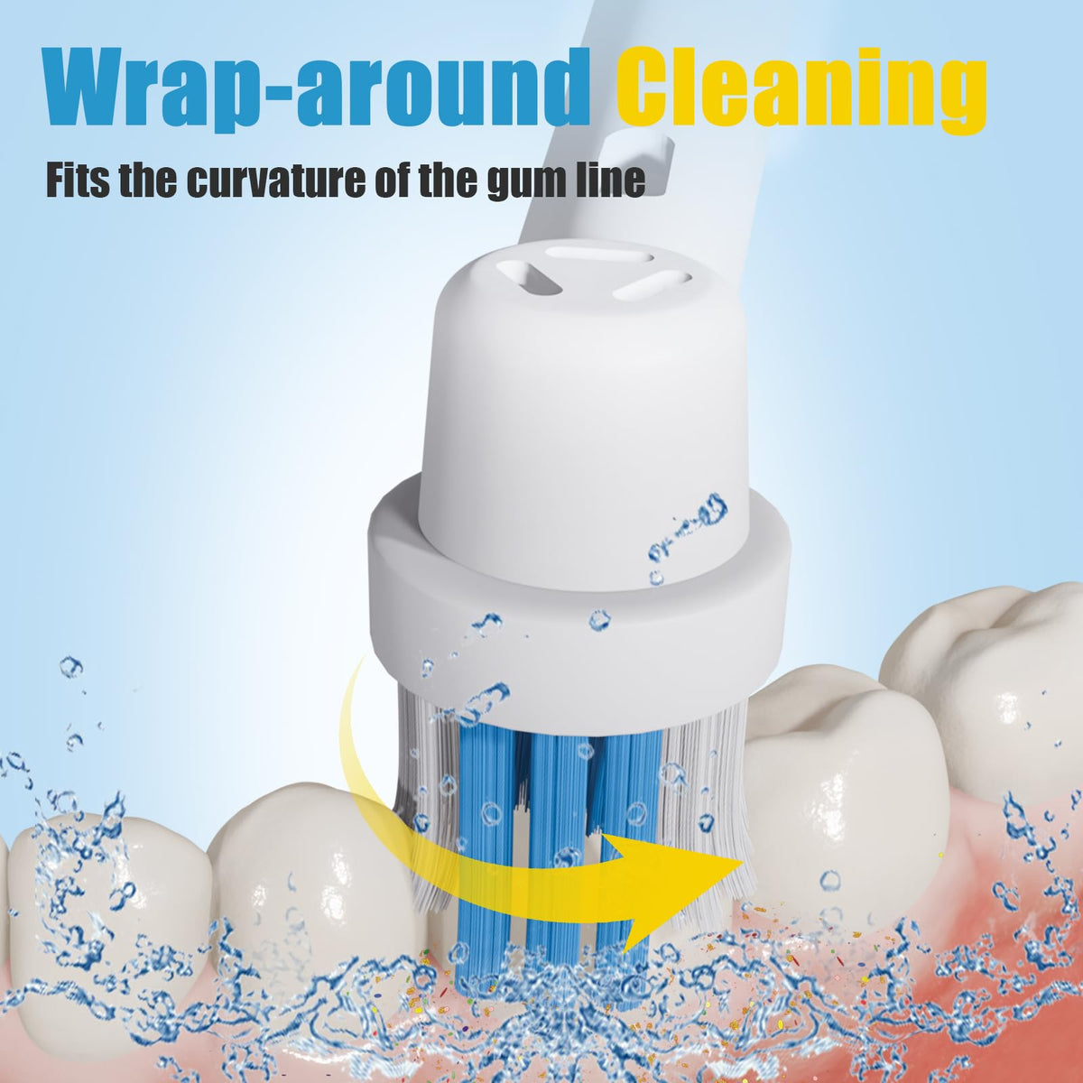 20 Pack Toothbrush Replacement Heads Black Compatible with Oral B Professional Soft Clean Electric Toothbrush Head Heads Refill Pro 500/1000/1500/3000/3757/5000/7000/7500/8000