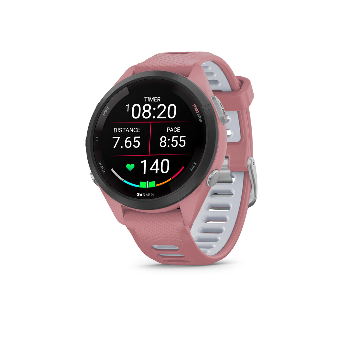 Garmin Forerunner 265S, 42mm GPS running smartwatch, Whitestone