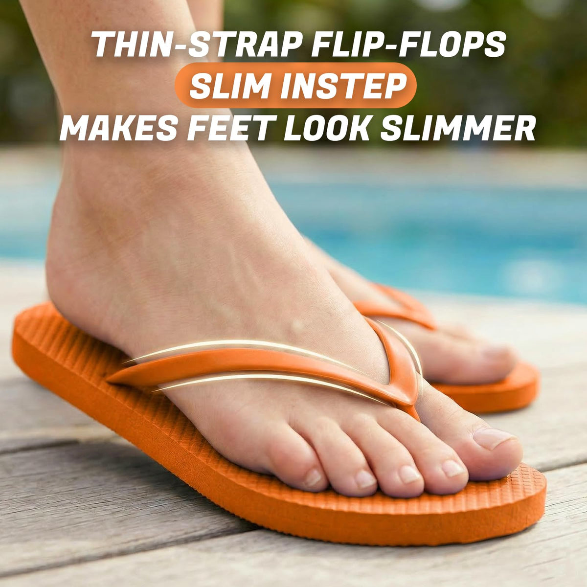 Women's Non-Slip Flip Flops Ultra Lightweight Basic Thongs Rubber Soft Slide Slip-on Shoes Beach Pool Shower Sandals