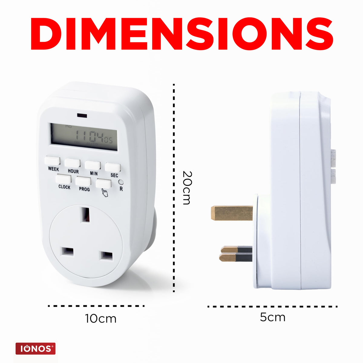 Status IONOS 24 Hour Plug-in Timer Switch, Mechanical Option B, White