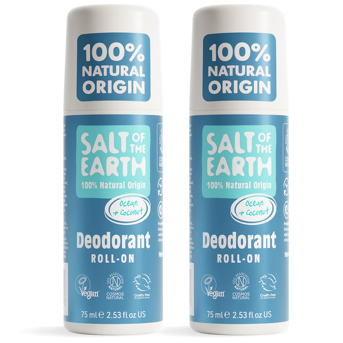 Salt of the Earth Natural Deodorant Roll On - Lavender & Vanilla - 75ml