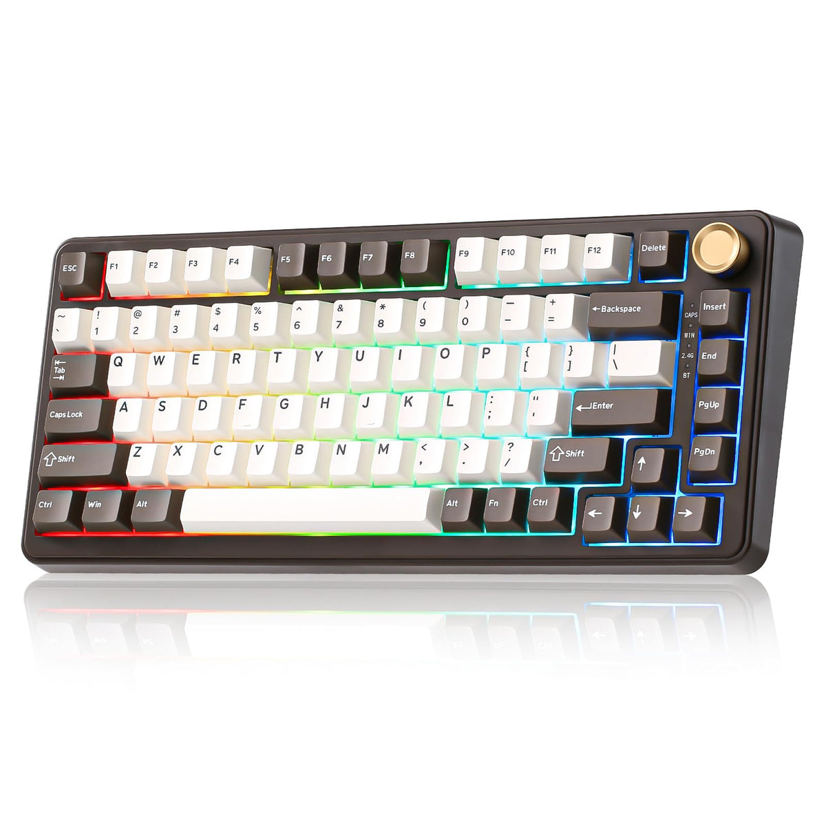 YUNZII B75 PRO 75% Wireless Mechanical Keyboard (Black Heart,Cocoa Switch)