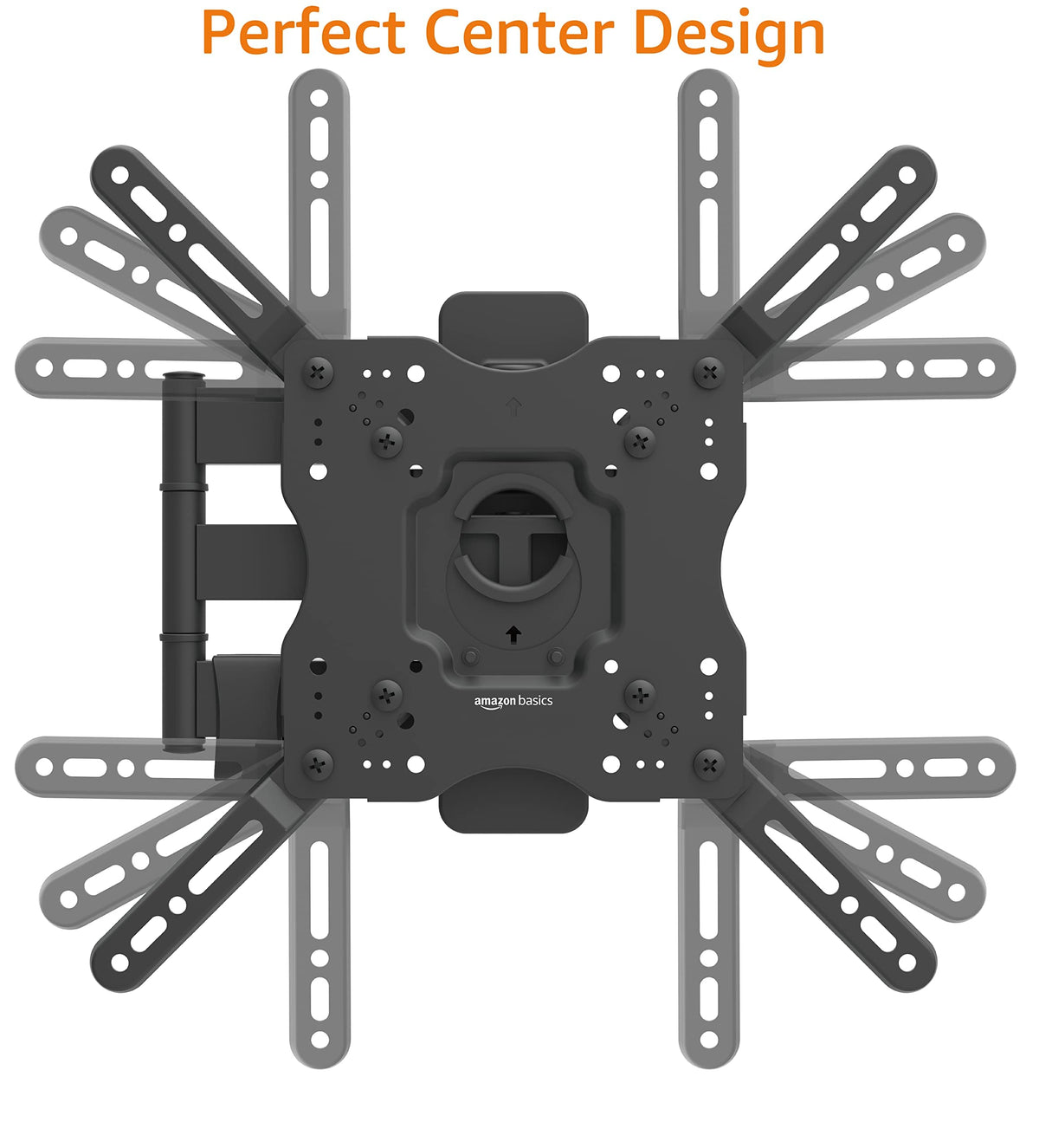 Amazon Basics TV Wall Mount, Full Motion Swivelling Tilting TV Bracket for 12-40 Inch Flat and Curved TV or Monitor up to 36 kg, Max VESA 200x200 mm, Black