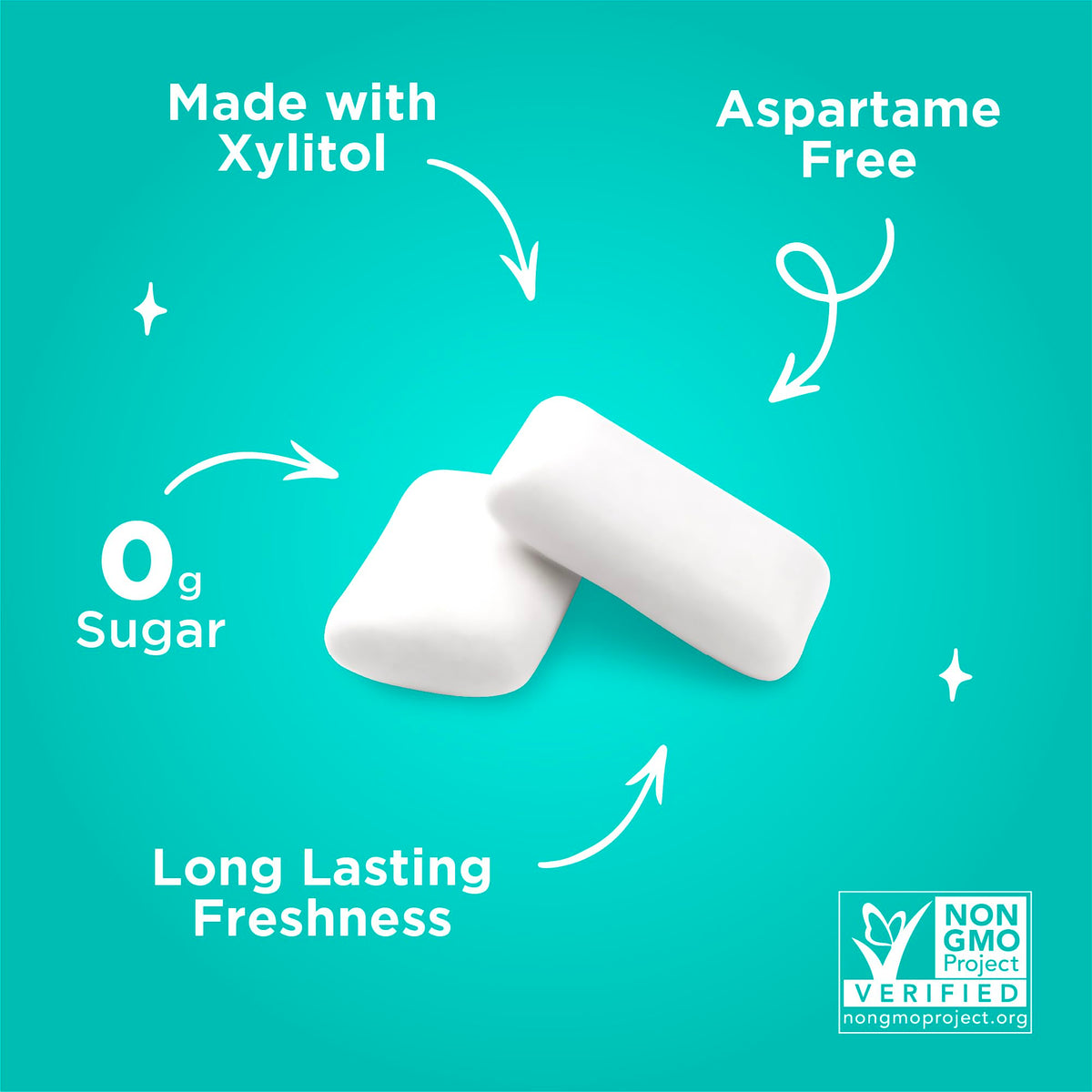 PUR Gum, Spearmint, Xylitol Gum, No Artificial flavour, 55 Count