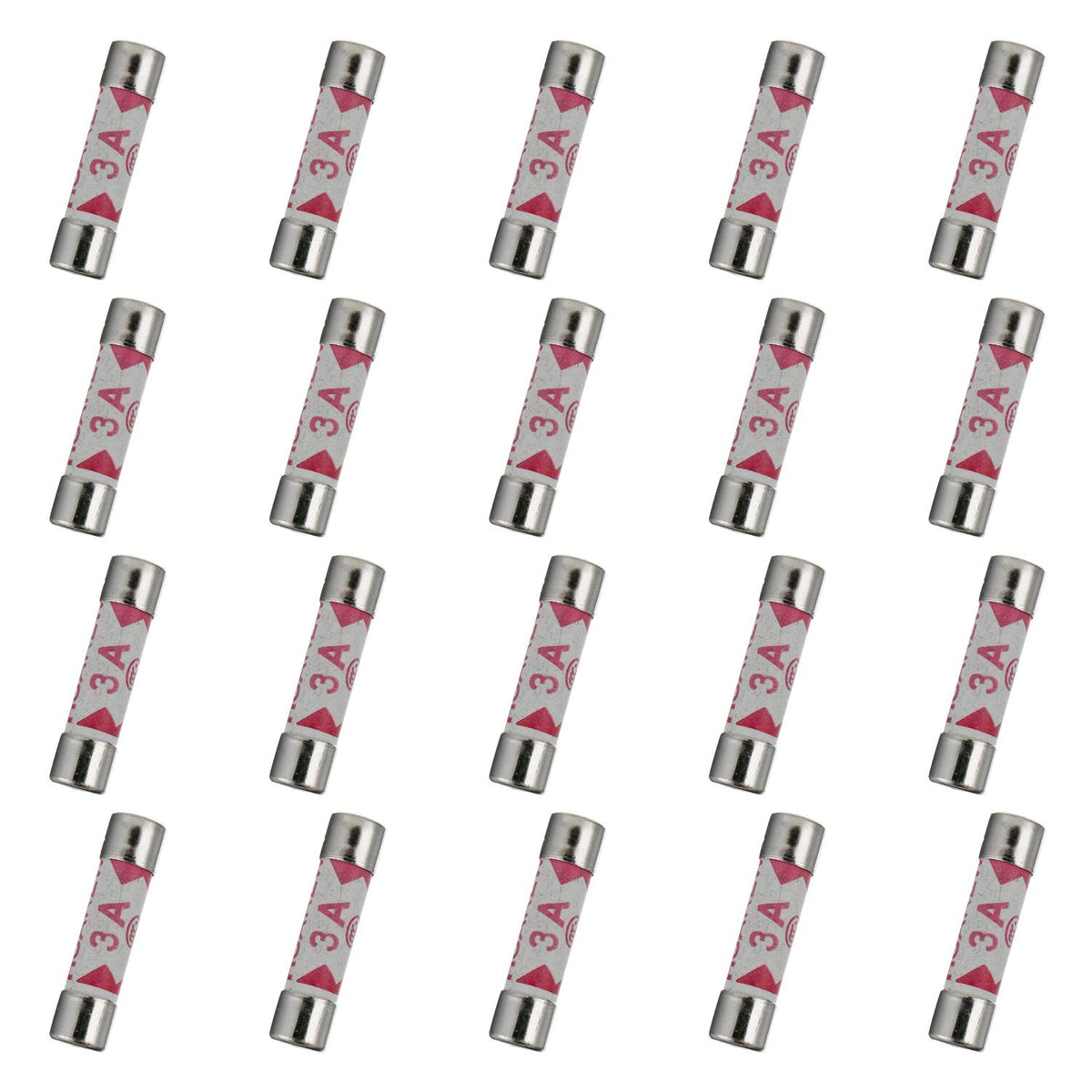 5 Values 100 Pcs 6.3x25 mm BS1362 1 3 5 10 13 A amp 240 V volt 0.248x0.984 Inch Ceramic Tube Fuses Assortment Kit