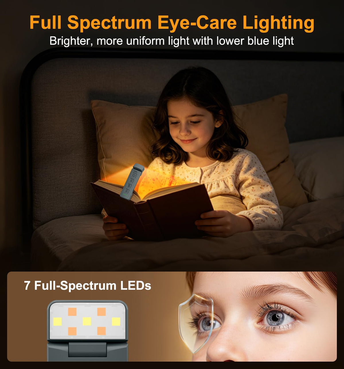Gritin 2026 Gen 2 Rechargeable Book Light,2-in-1 Reading Light & Torch