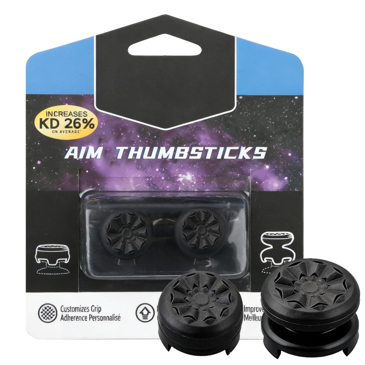 FPS White Thumb Grips for PS4 PS5 Controller Thumbsticks Thumb Stick
