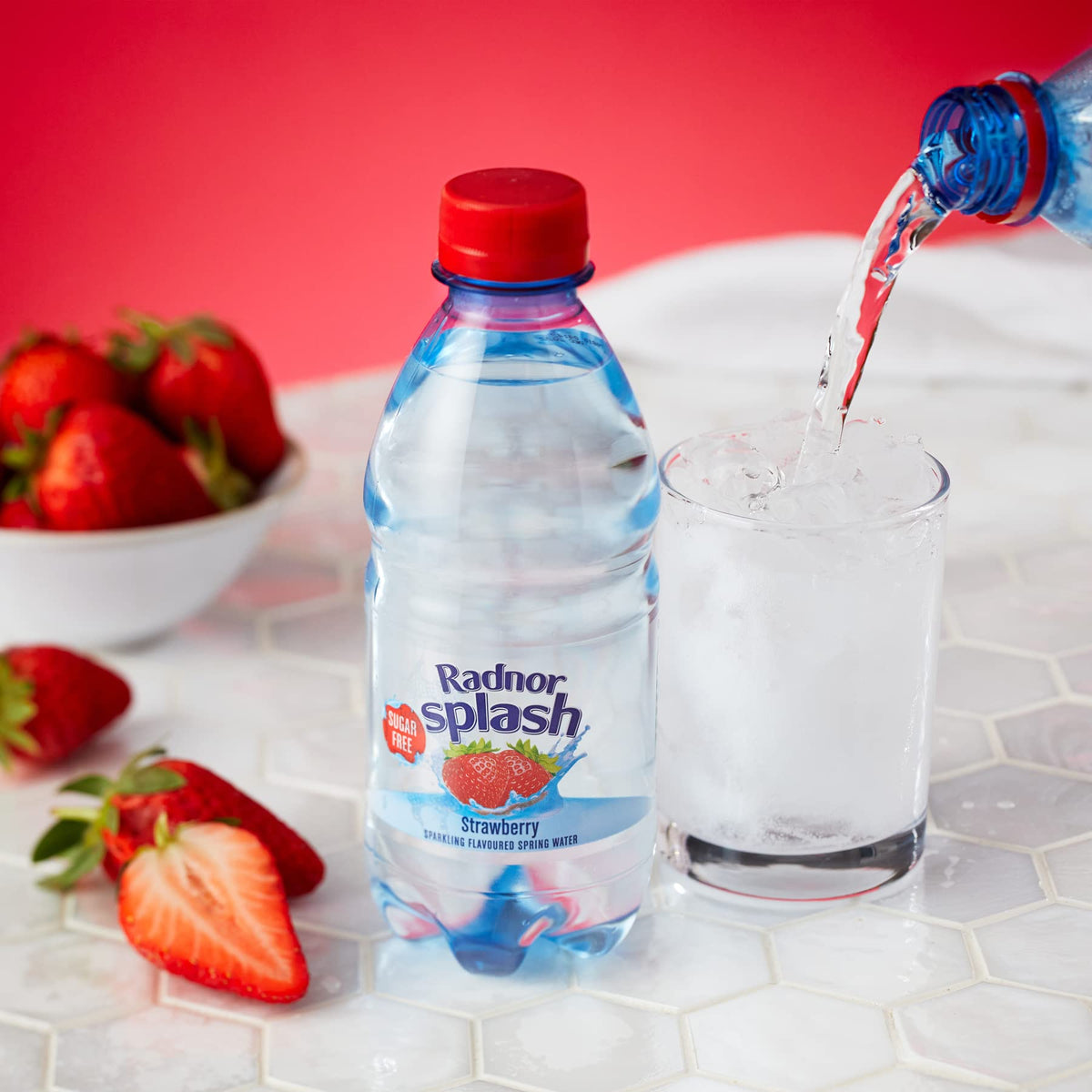 Radnor Splash Flavoured Water Sugar Free 500ml - Pack of 24 (Strawberry)