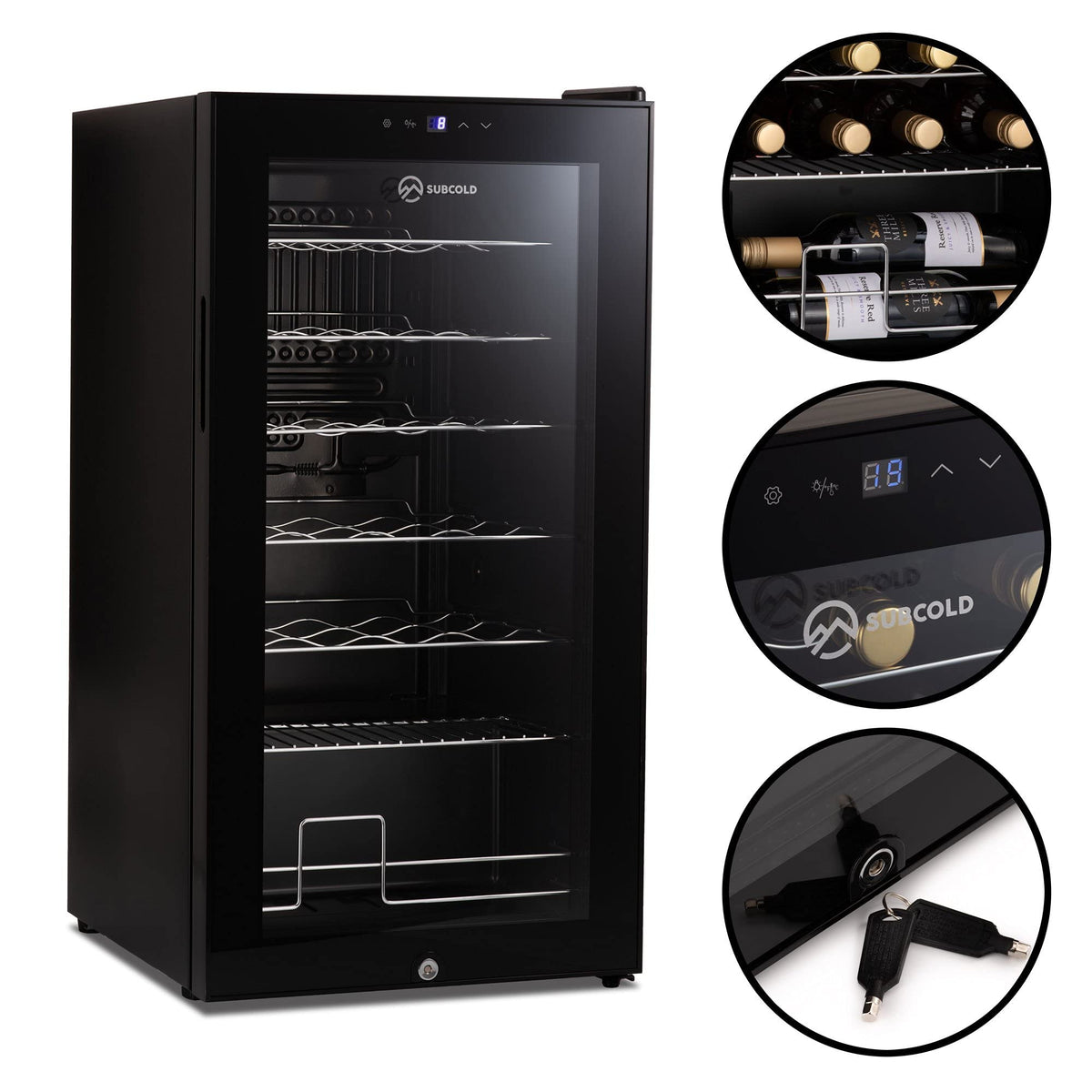 Subcold Viva20 Wine Fridge | 20 Bottles | 3-18°C | Tabletop