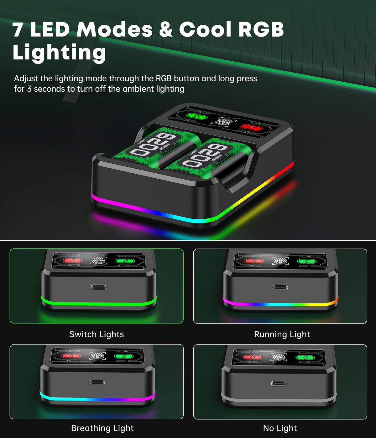 HEYLICOOL 3x5520mWh Rechargeable Battery Pack for Xbox Series X|S/Xbox One/S/X/Elite, X-box Controller Battery Pack Controller Charging Dock Batteries