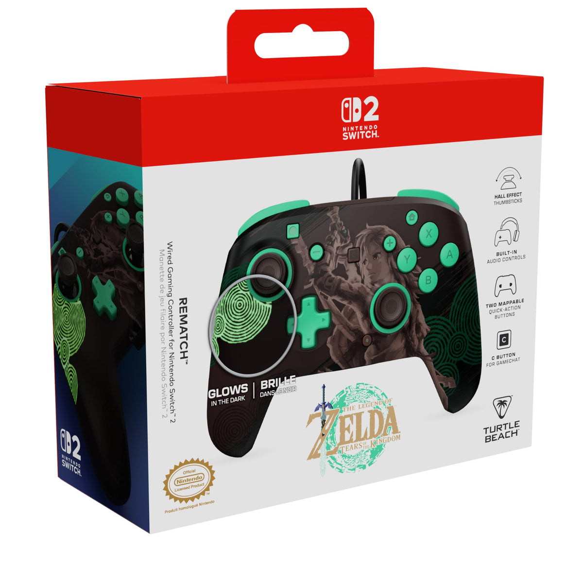 Turtle Beach Rematch Wireless Controller: Mario & Luigi, Nintendo Switch 2
