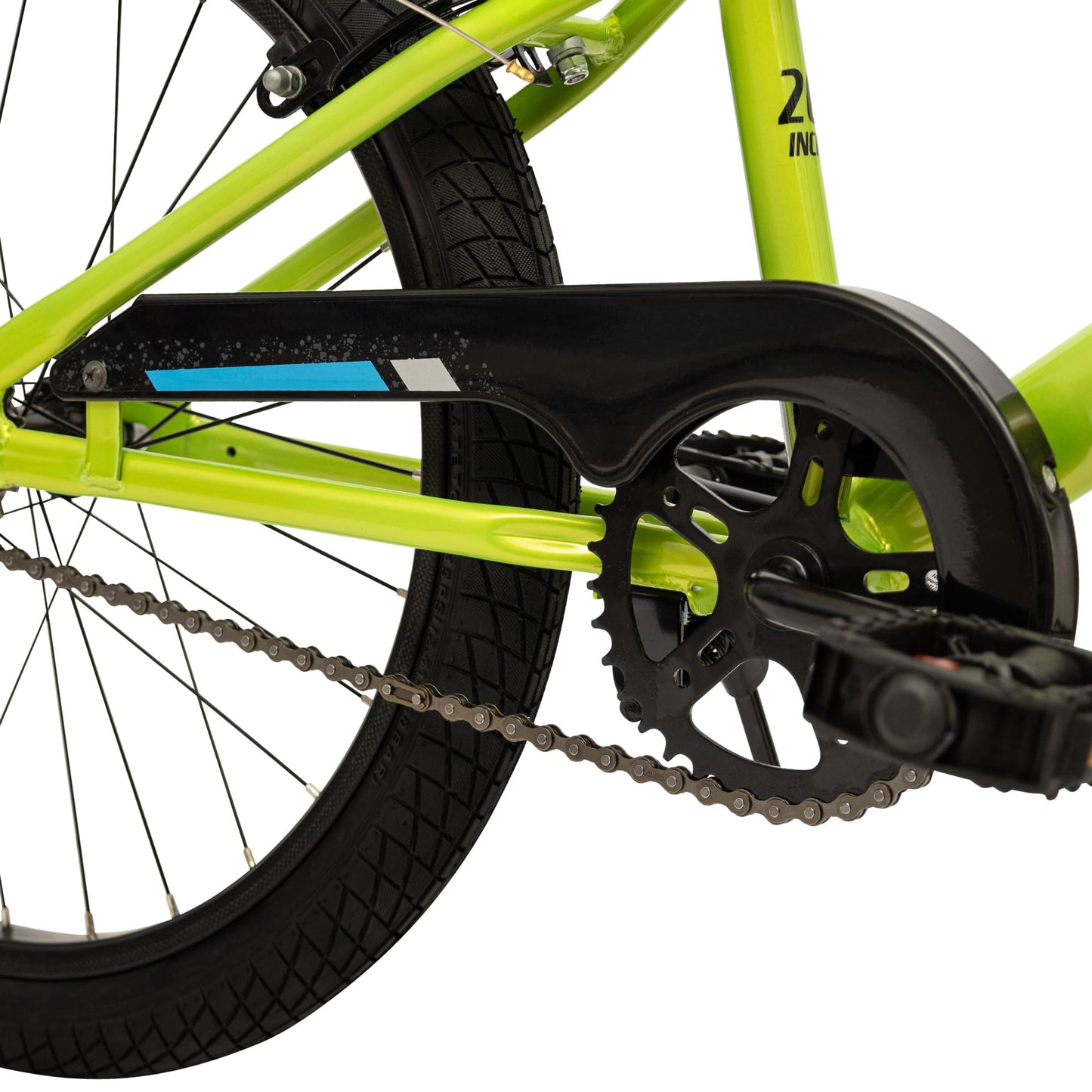 Huffy Pro Thunder Kids Bike 16" with Stabilisers, Bell & Handlebar Pad — Green