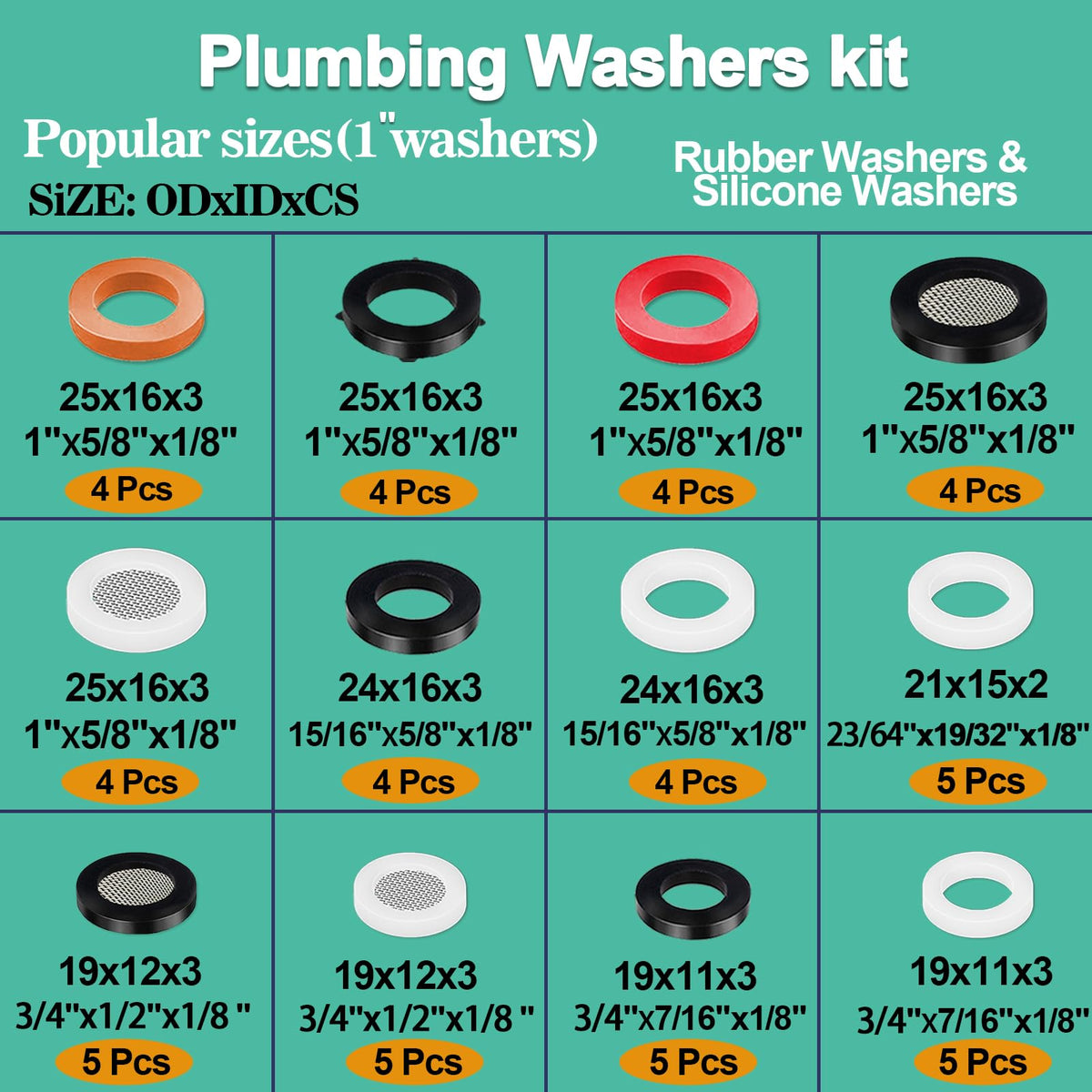 XBVV 20 Sizes O Rings O Rings Rubber Assorted Seal Kit