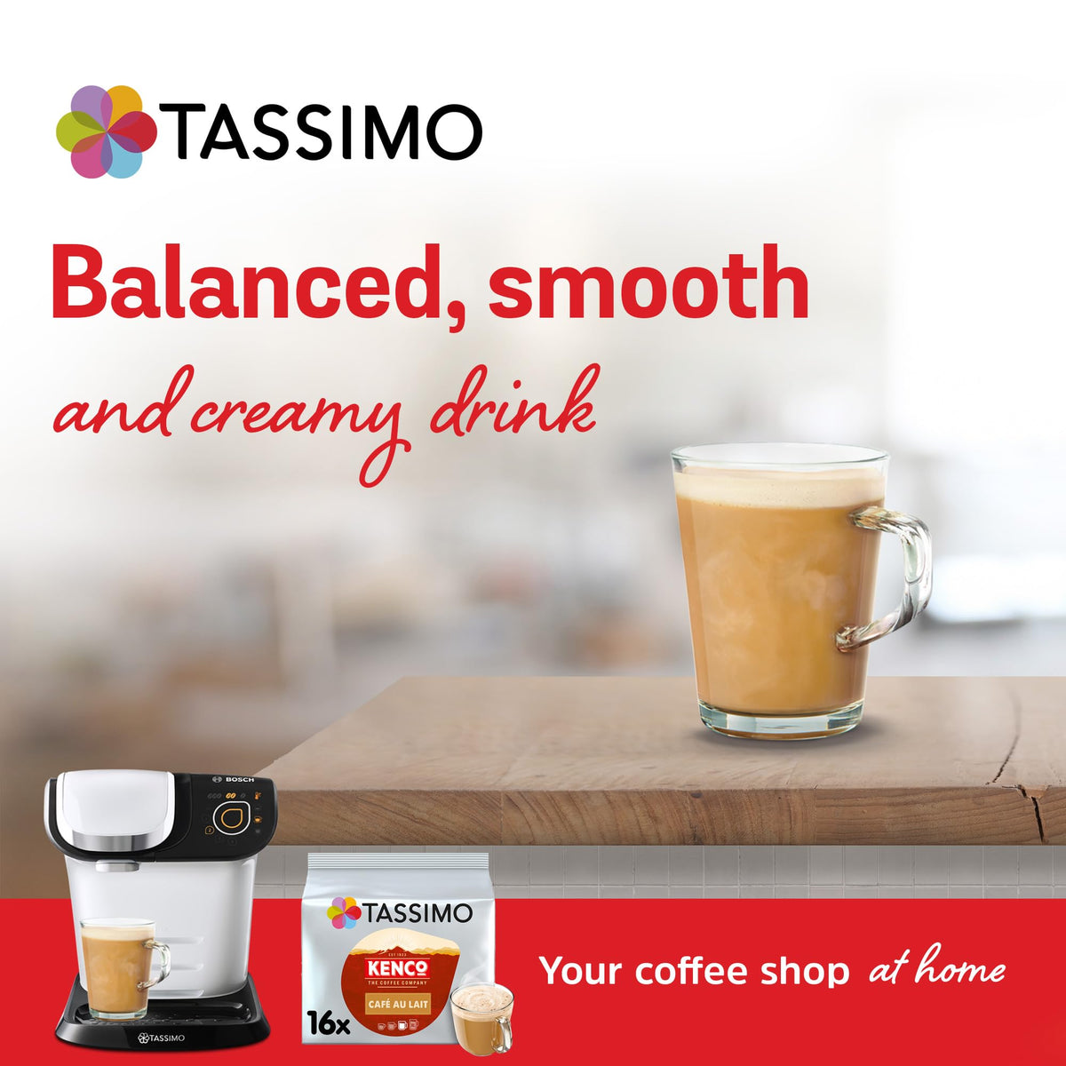Tassimo Kenco Americano Grande XL Coffee Pods x16 (Pack of 5, Total 80 Drinks)