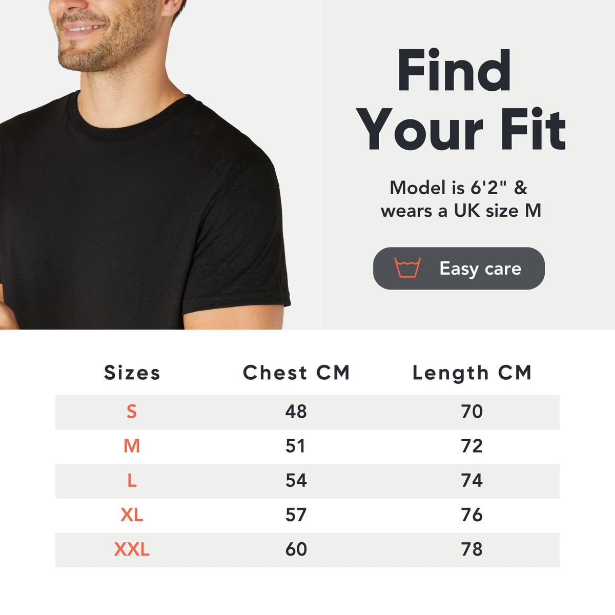 FM London 3/5 Pack Mens T Shirt, Premium Weight, 100% Cotton & Super Soft