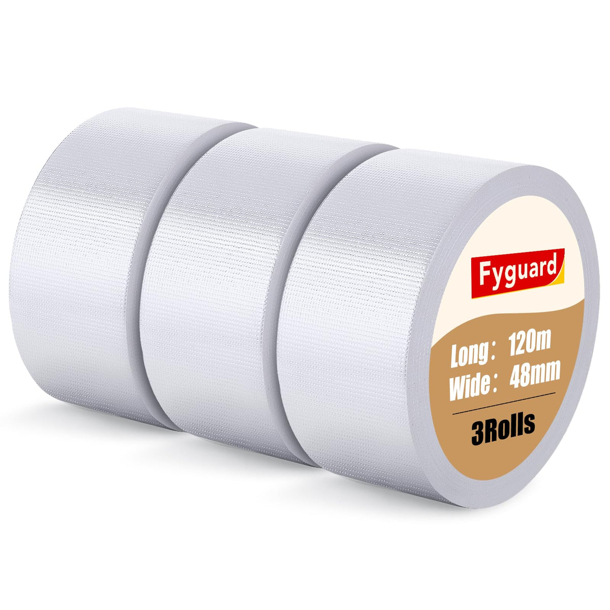 3 Rolls Duct Tape 48mm x 18m 8.5Mil, Silver Gaffer Tape 210μ