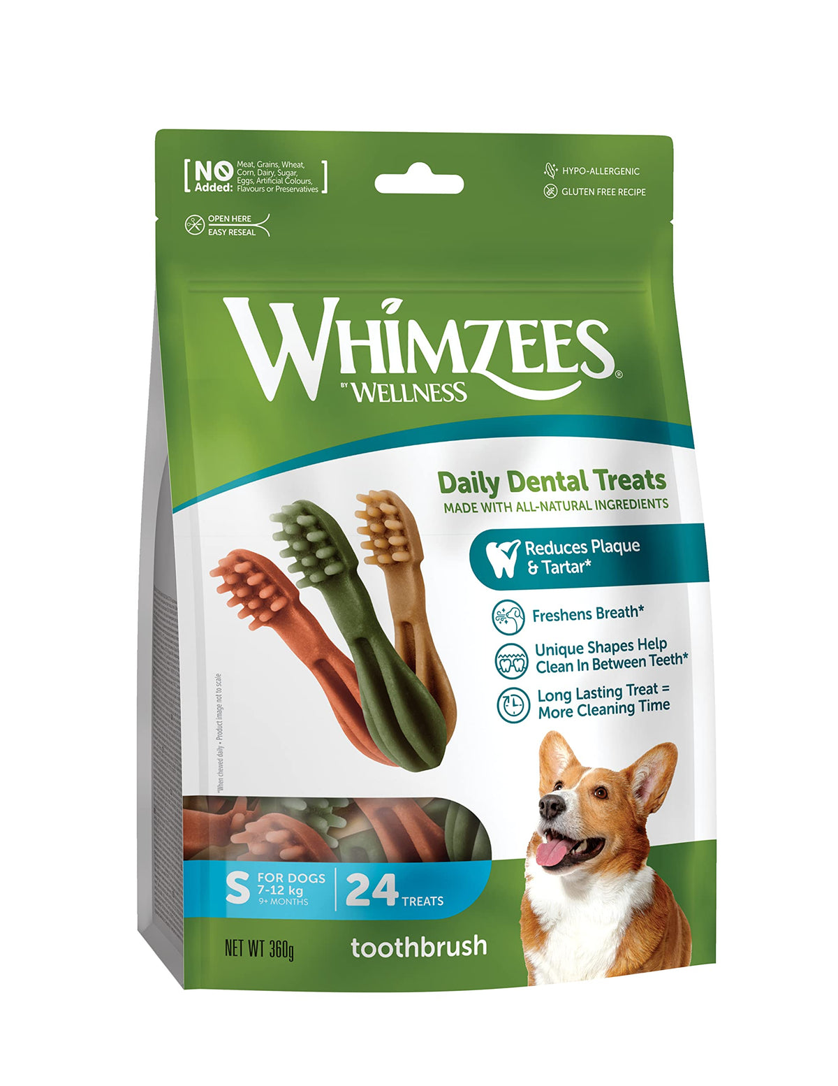WHIMZEES Toothbrush S, Month Box, 30 Pieces – Size S