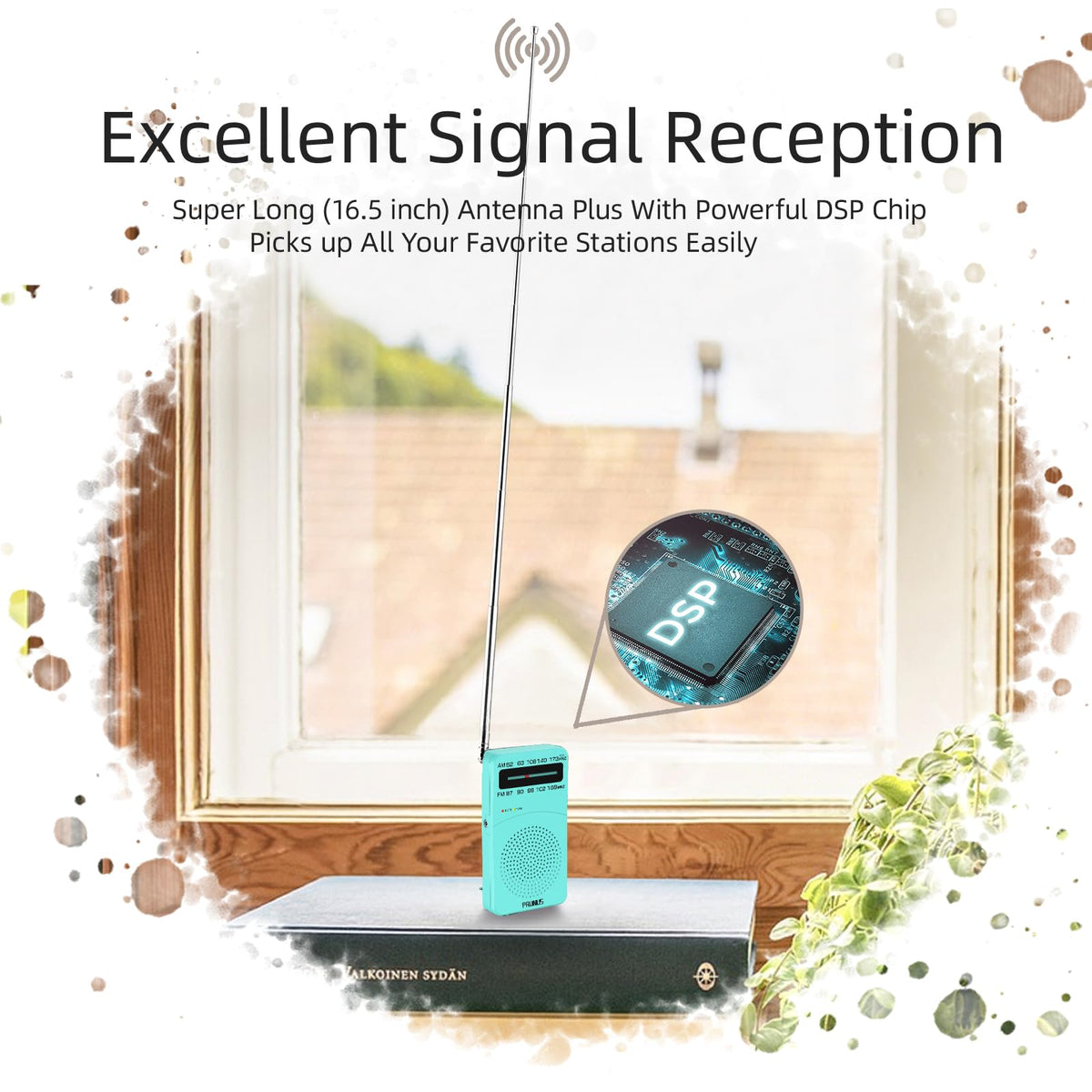 PRUNUS J-166 Portable Radio AM FM, Battery Operated Radio,Weather Radios